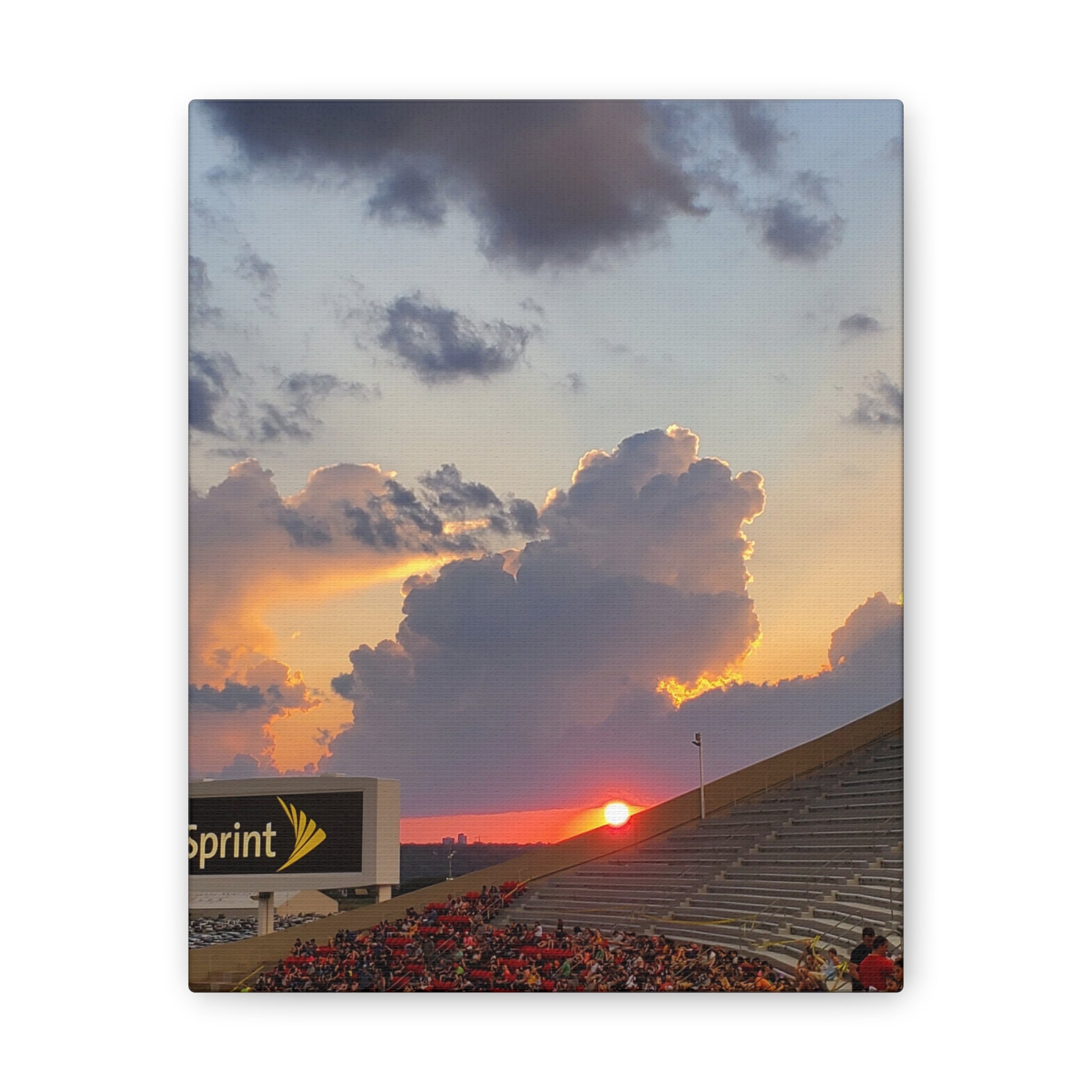 Stadium Sunset Canvas Stretched | Sunset Photo Wall Art