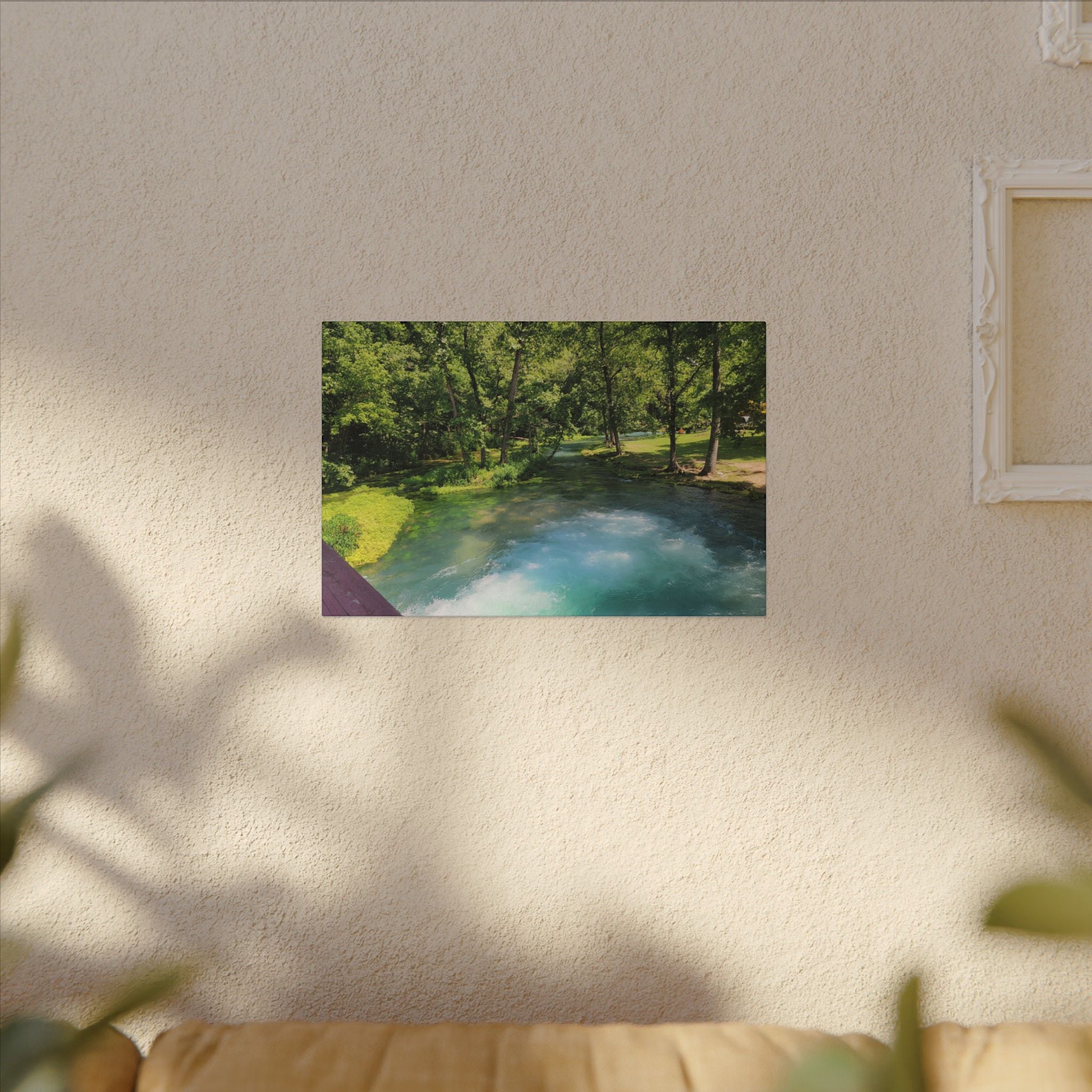 Spring River Landscape Matte Canvas