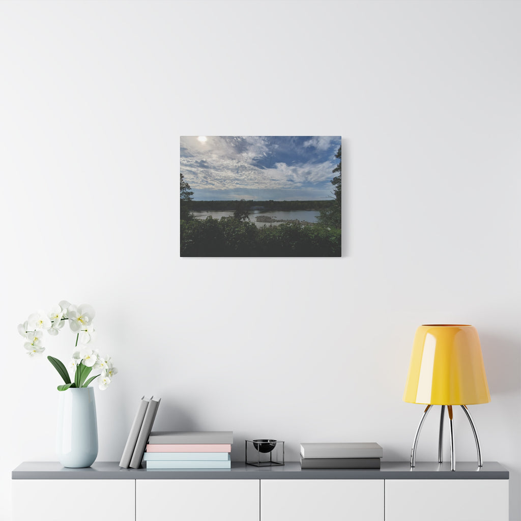 River Landscape, Disney, OK., Neosho River Matte Canvas