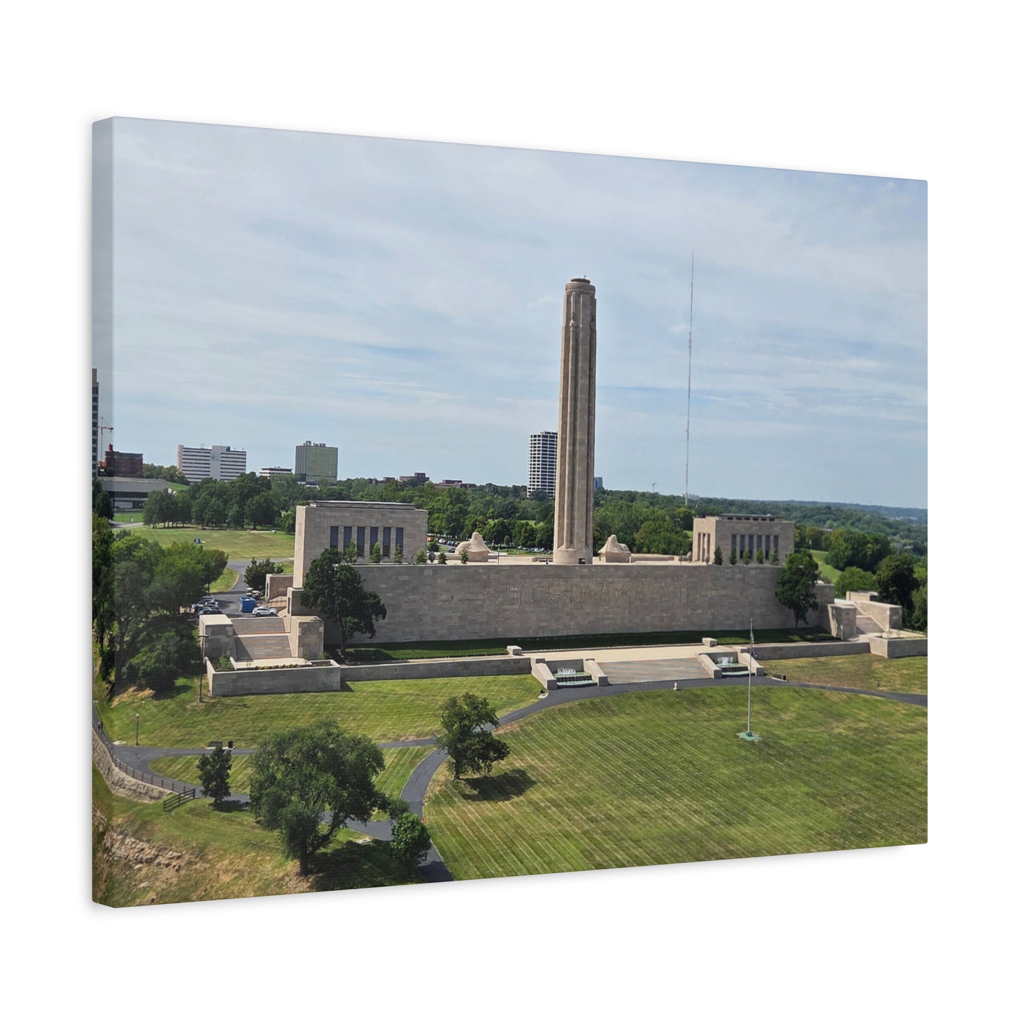 Liberty Memorial Aerial View Kansas City Canvas