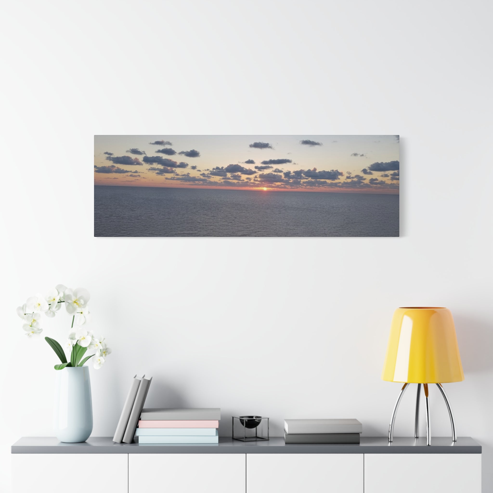 Ocean Sunset Canvas stretched Matte Wall Art