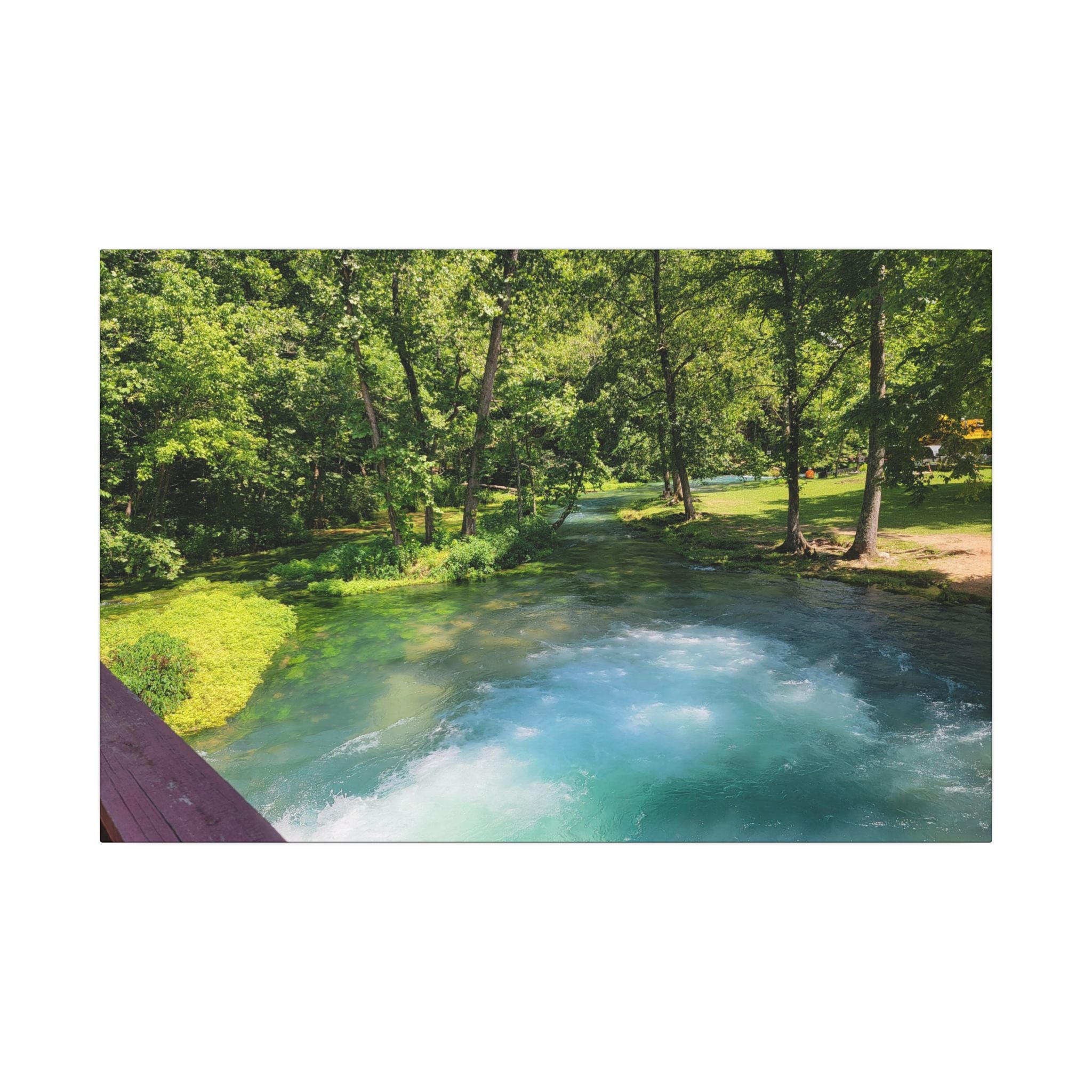 Spring River Landscape Matte Canvas
