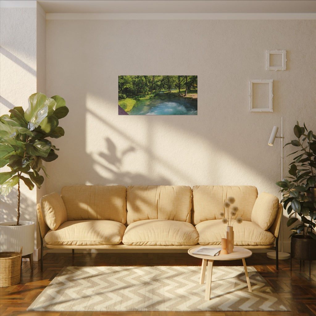 Spring River Landscape Matte Canvas