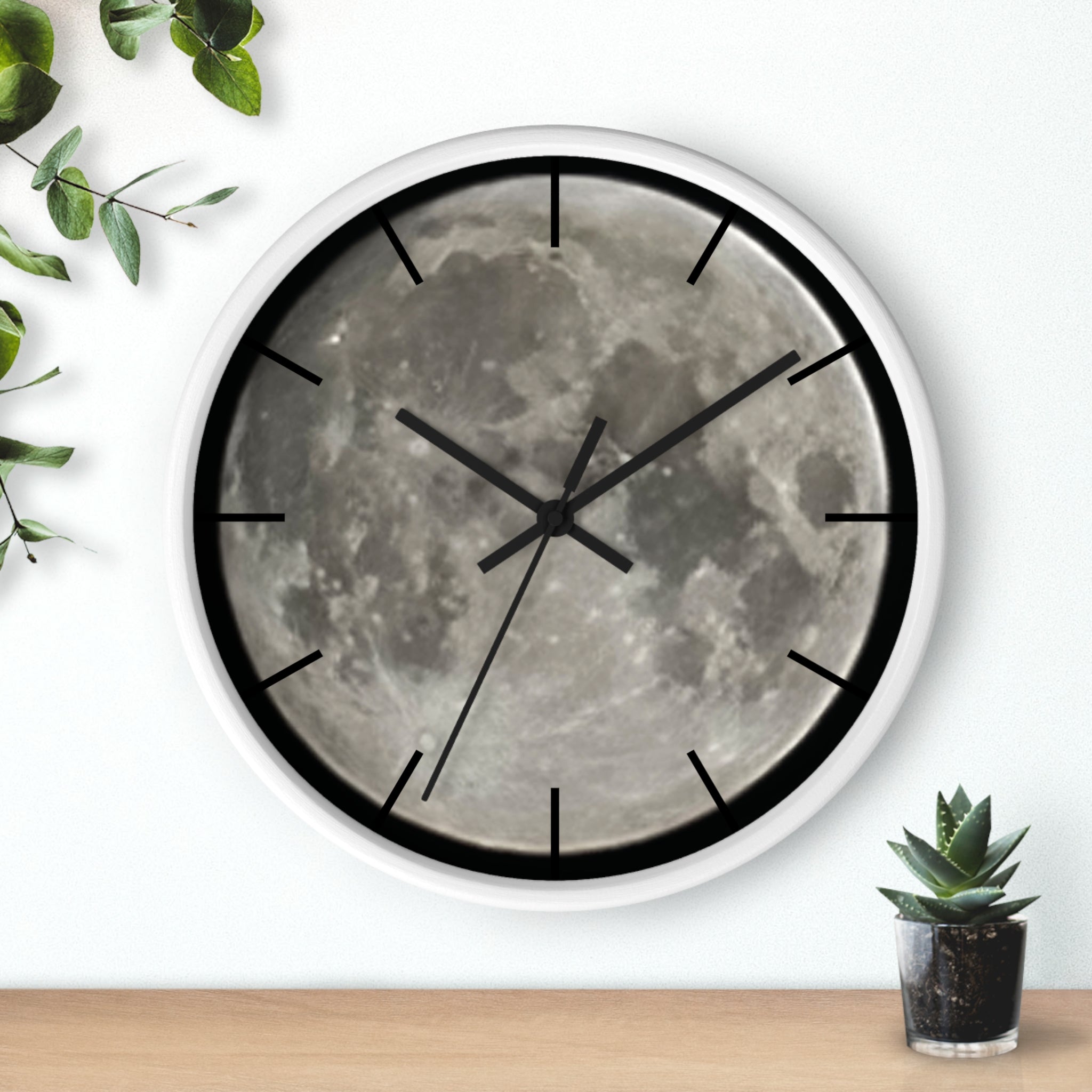 Full Moon Wall Clock, Lunar Moonface Clock