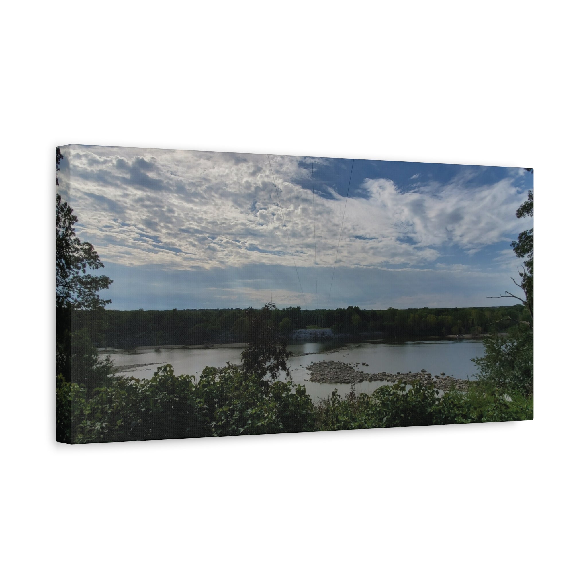 River Landscape, Disney, OK., Neosho River Matte Canvas