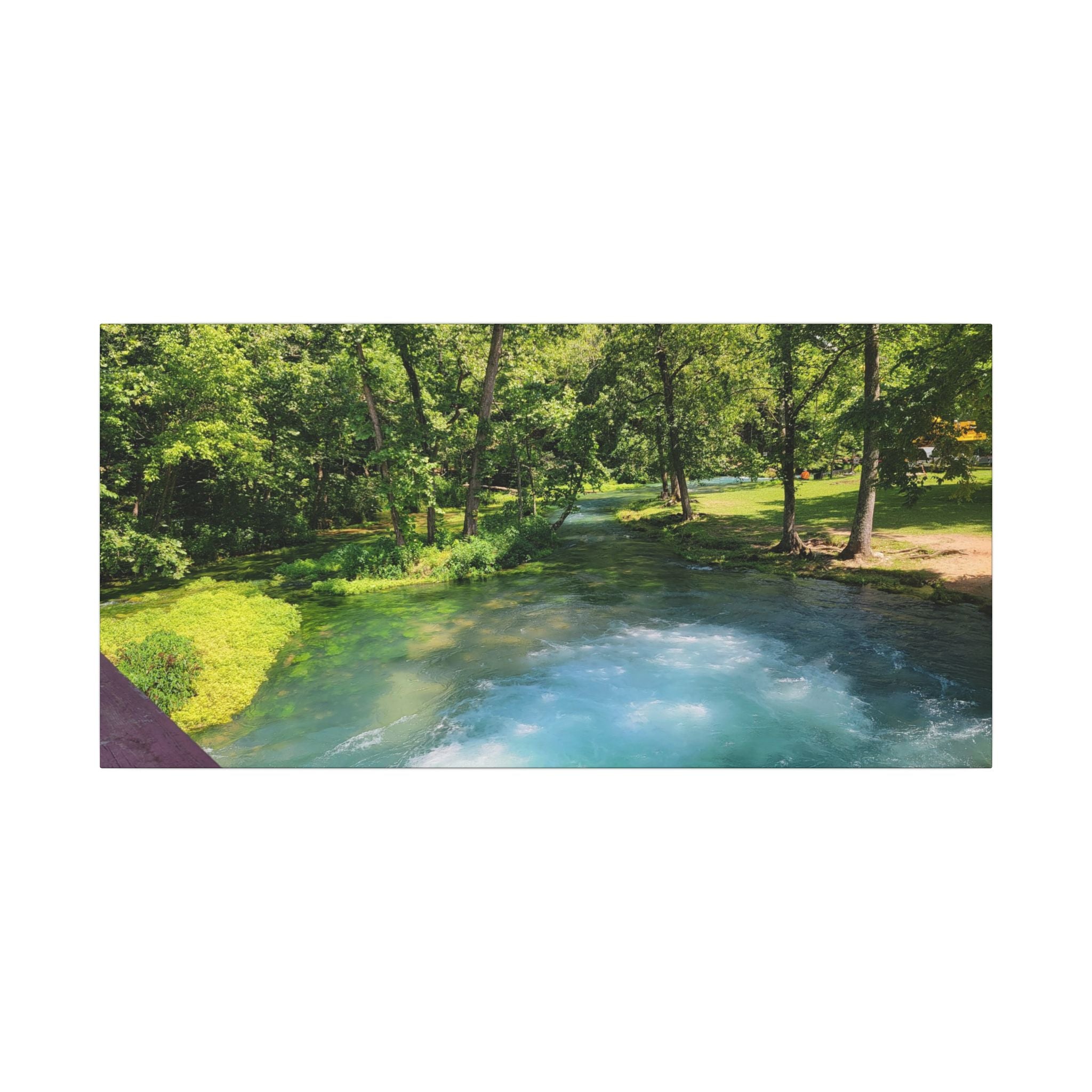 Spring River Landscape Matte Canvas