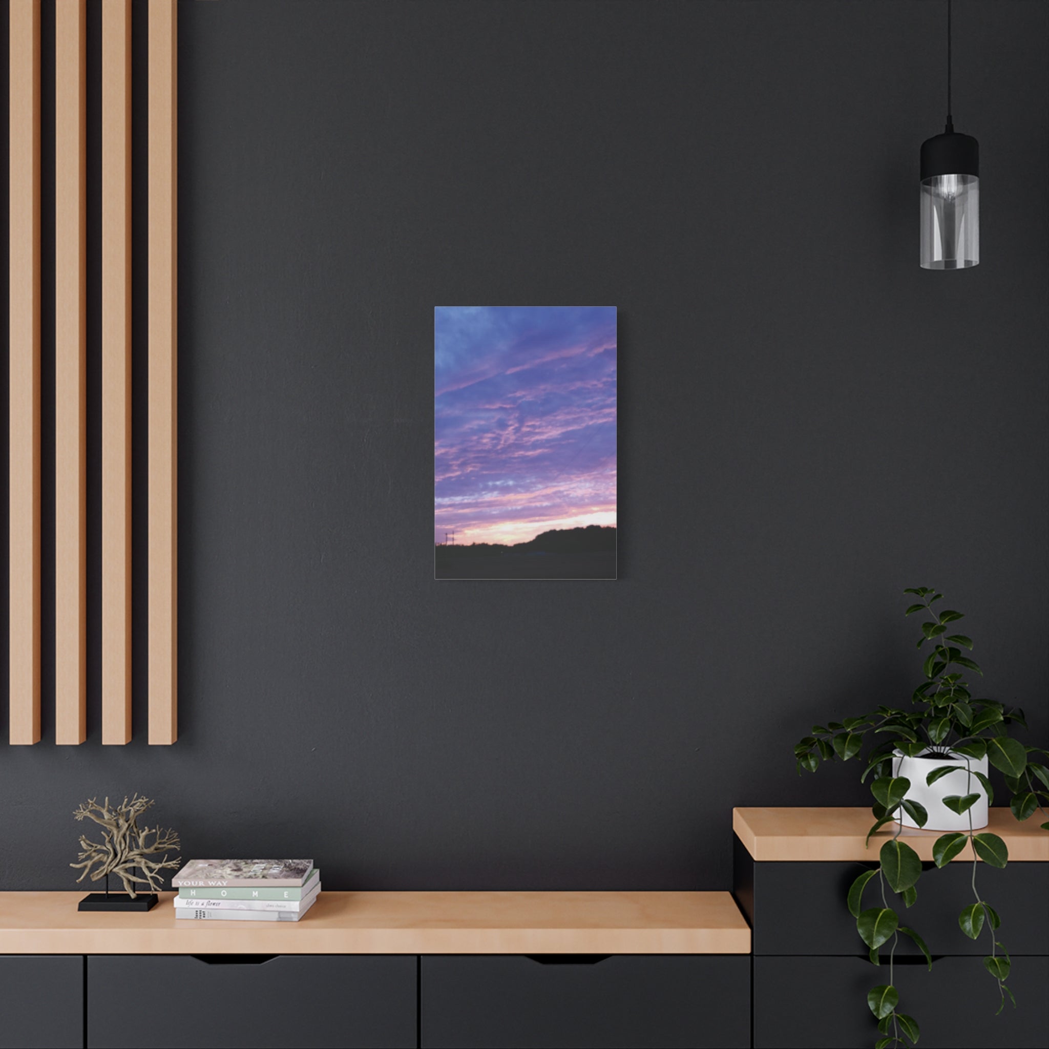 Purple Sunset Sky Canvas
