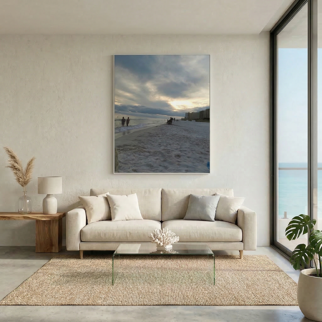 Sunset Beach Scene Canvas