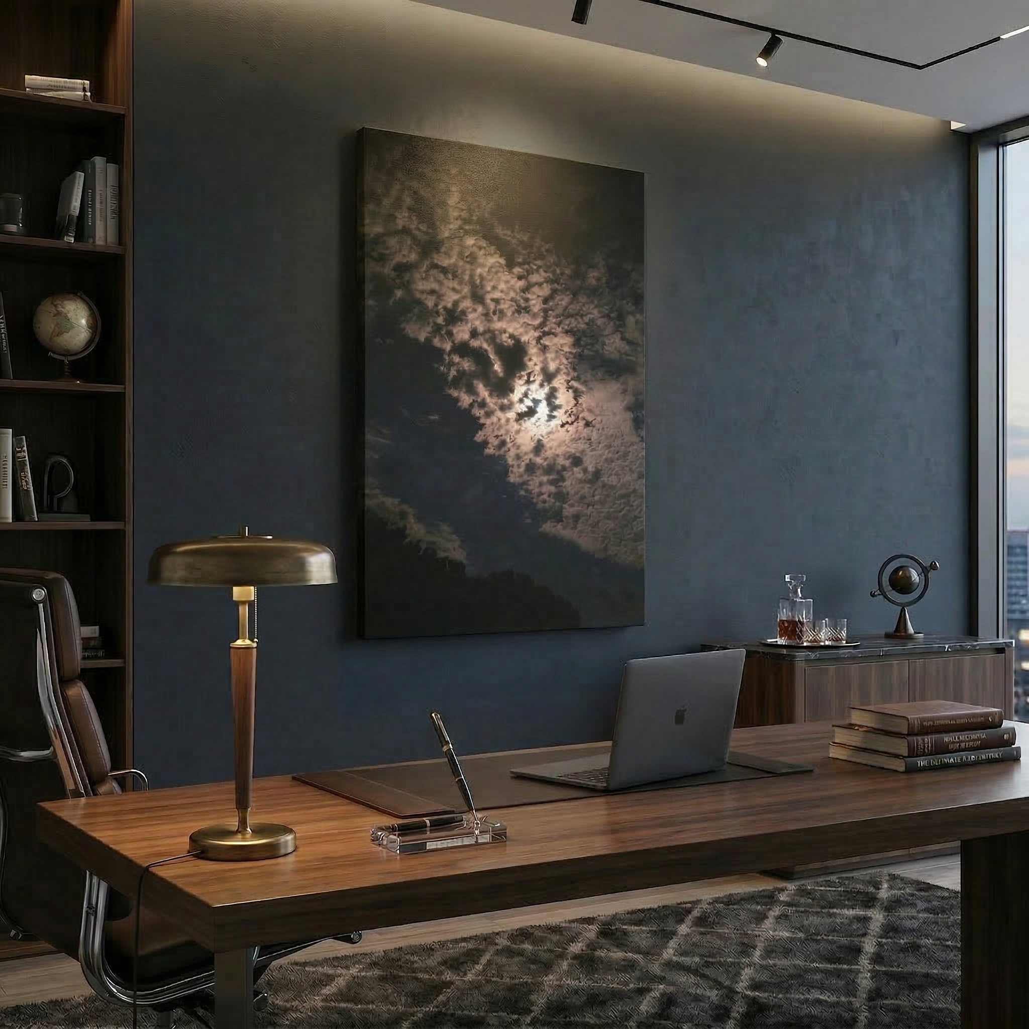 Moonlit Cloudscape Canvas