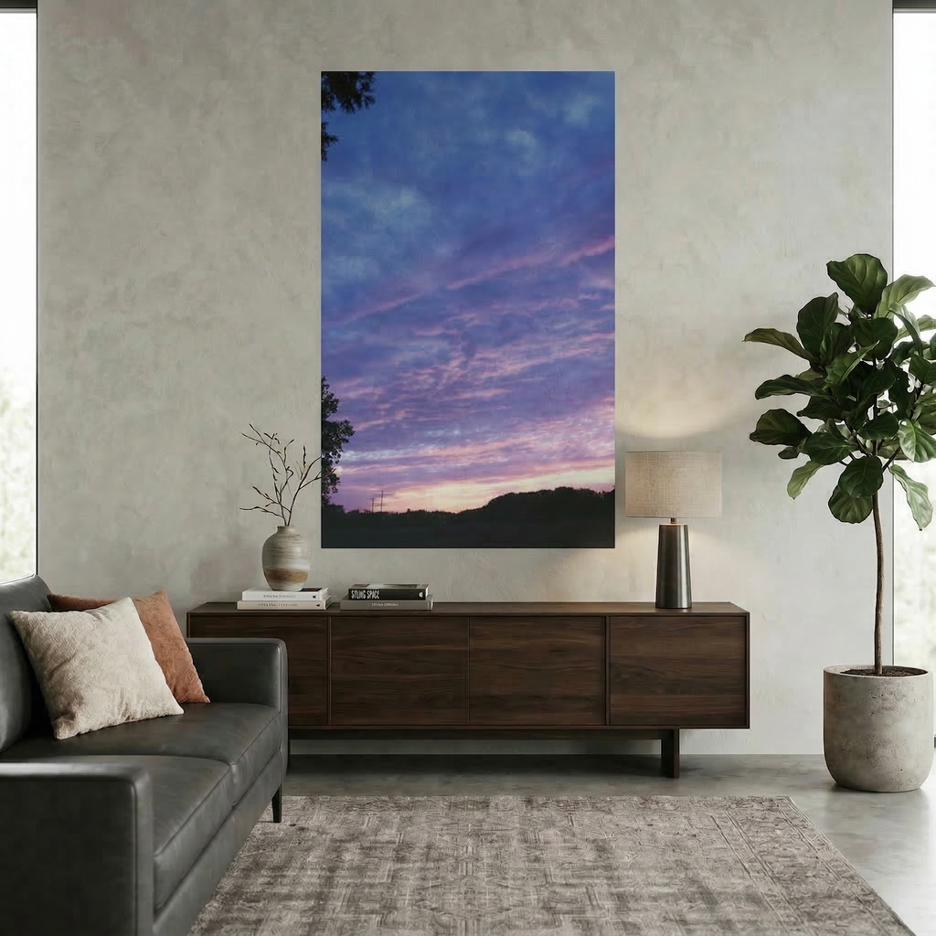 Purple Sunset Sky Canvas