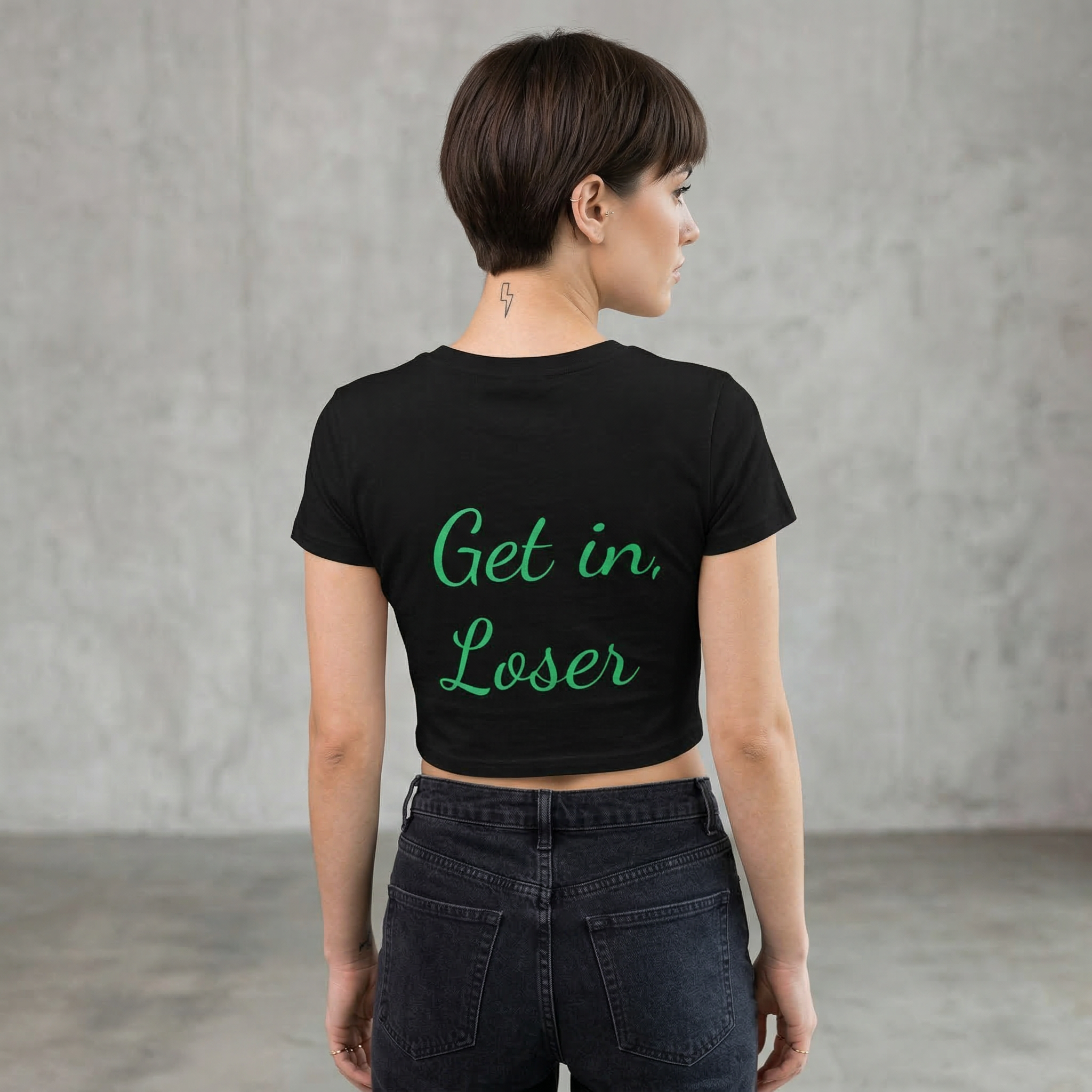 Alien cow abduction crop tee