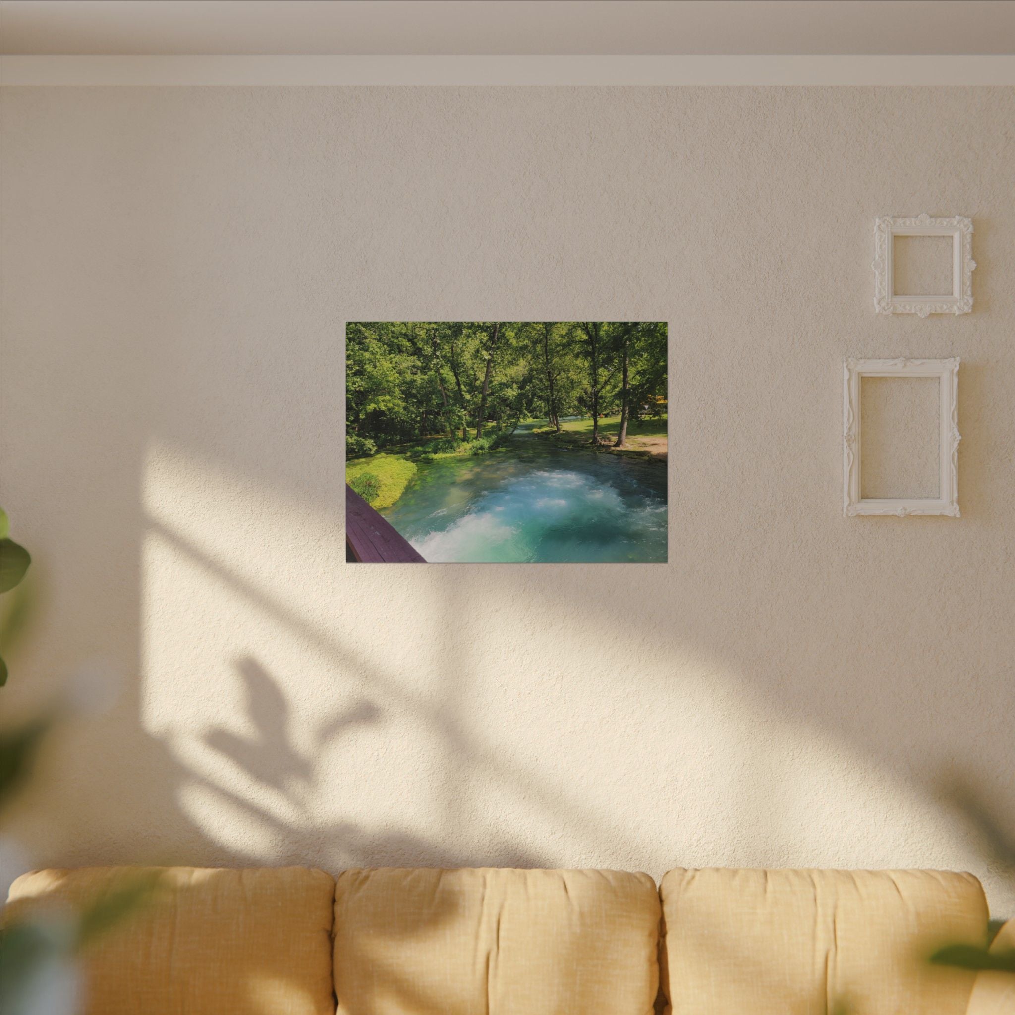 Spring River Landscape Matte Canvas