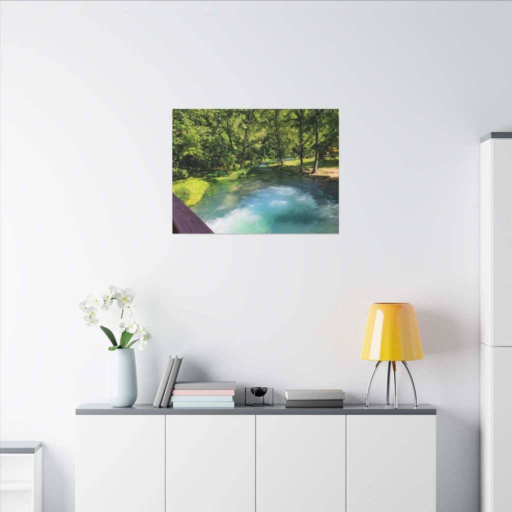 Spring River Landscape Matte Canvas
