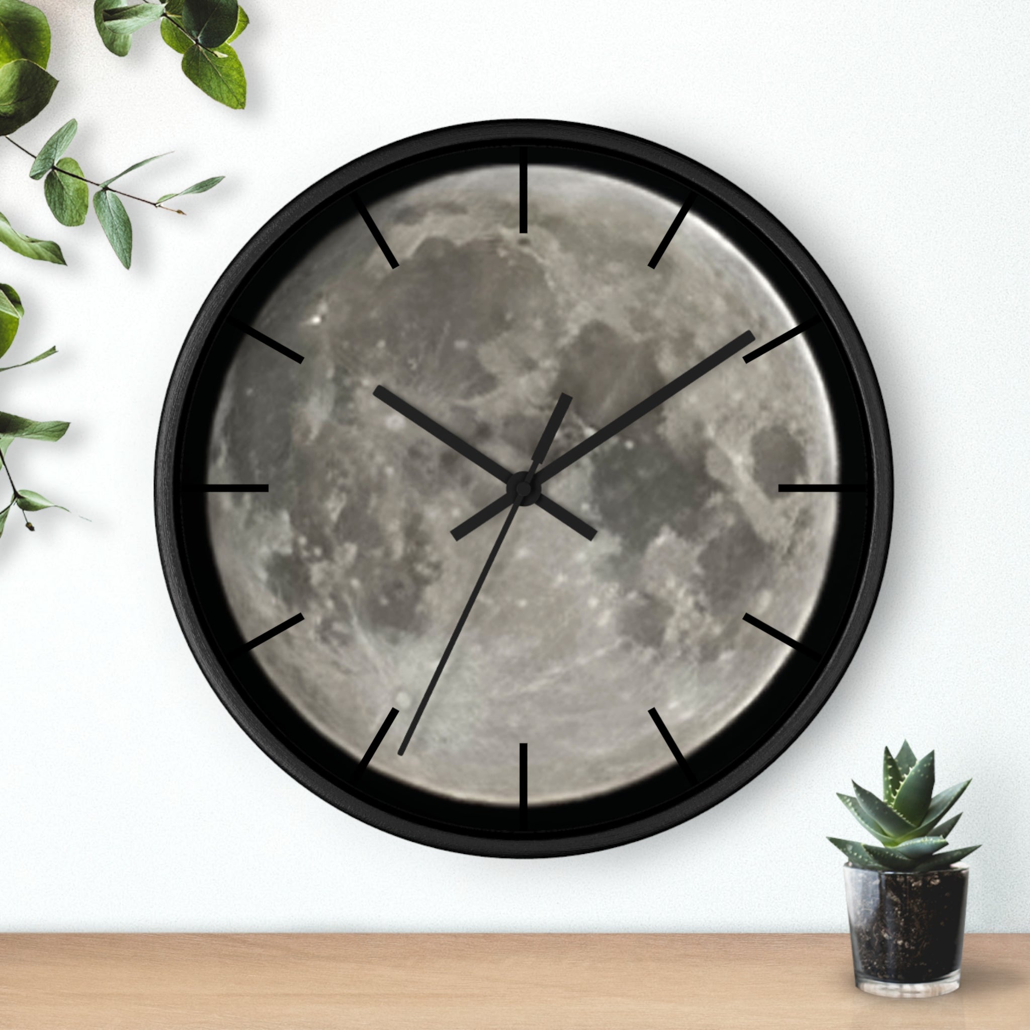 Full Moon Wall Clock, Lunar Moonface Clock