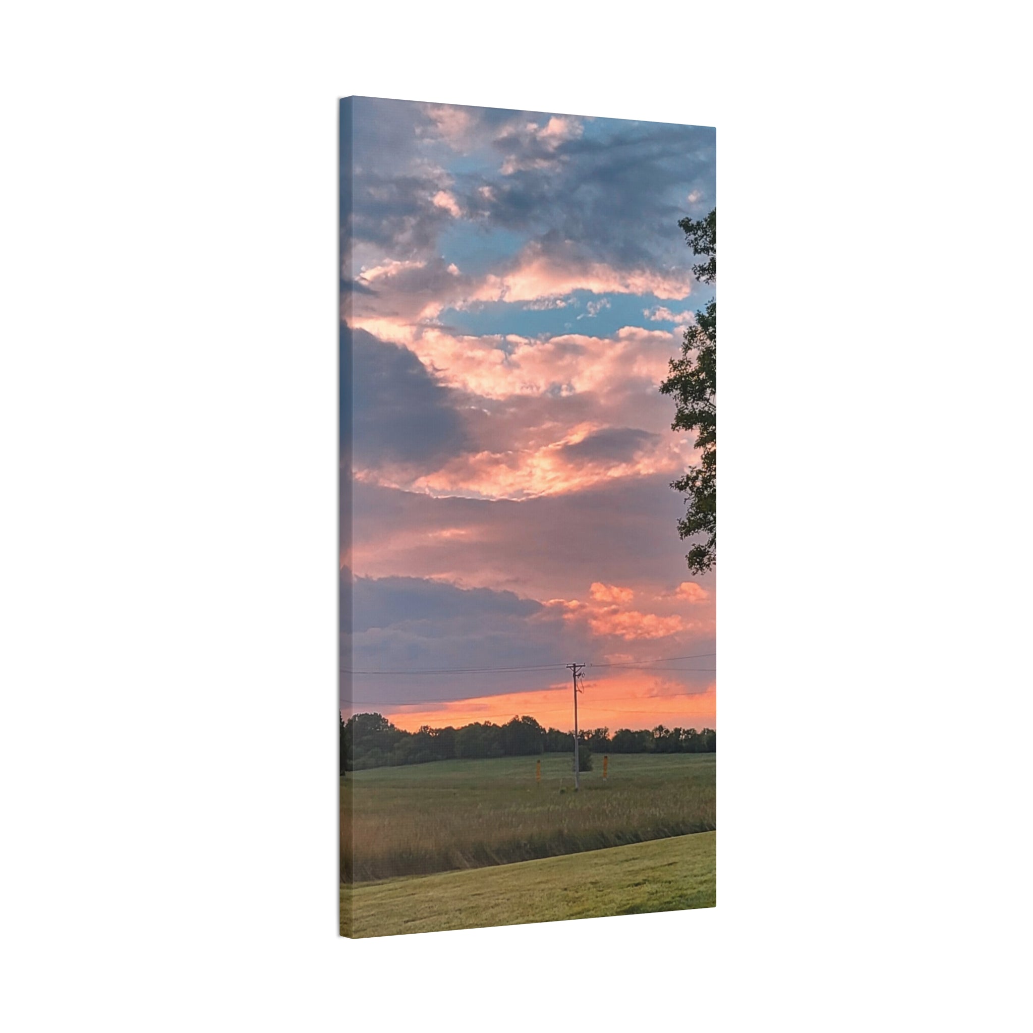 Pink Sunset Sky Canvas