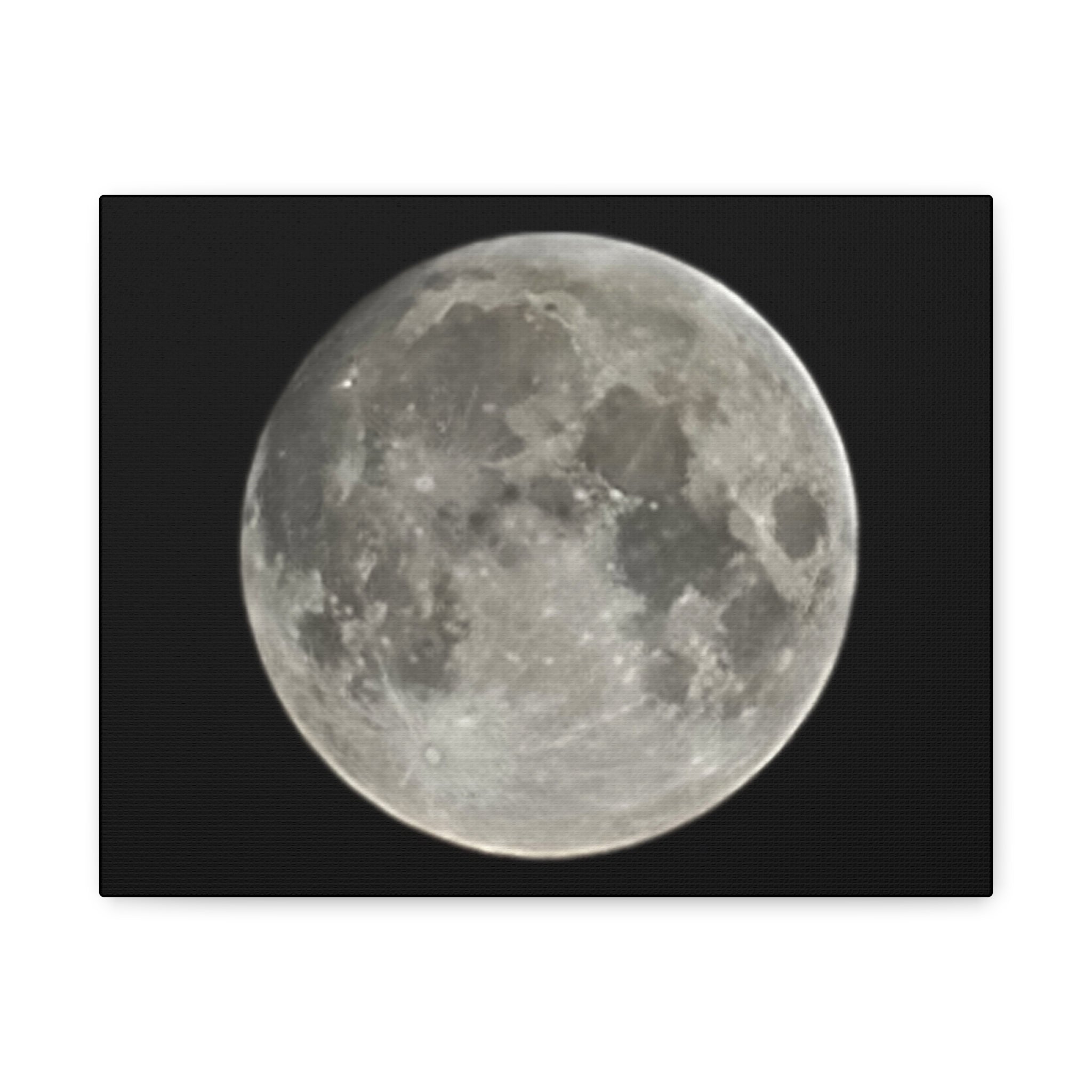 Full Moon Matte Stretched Canvas