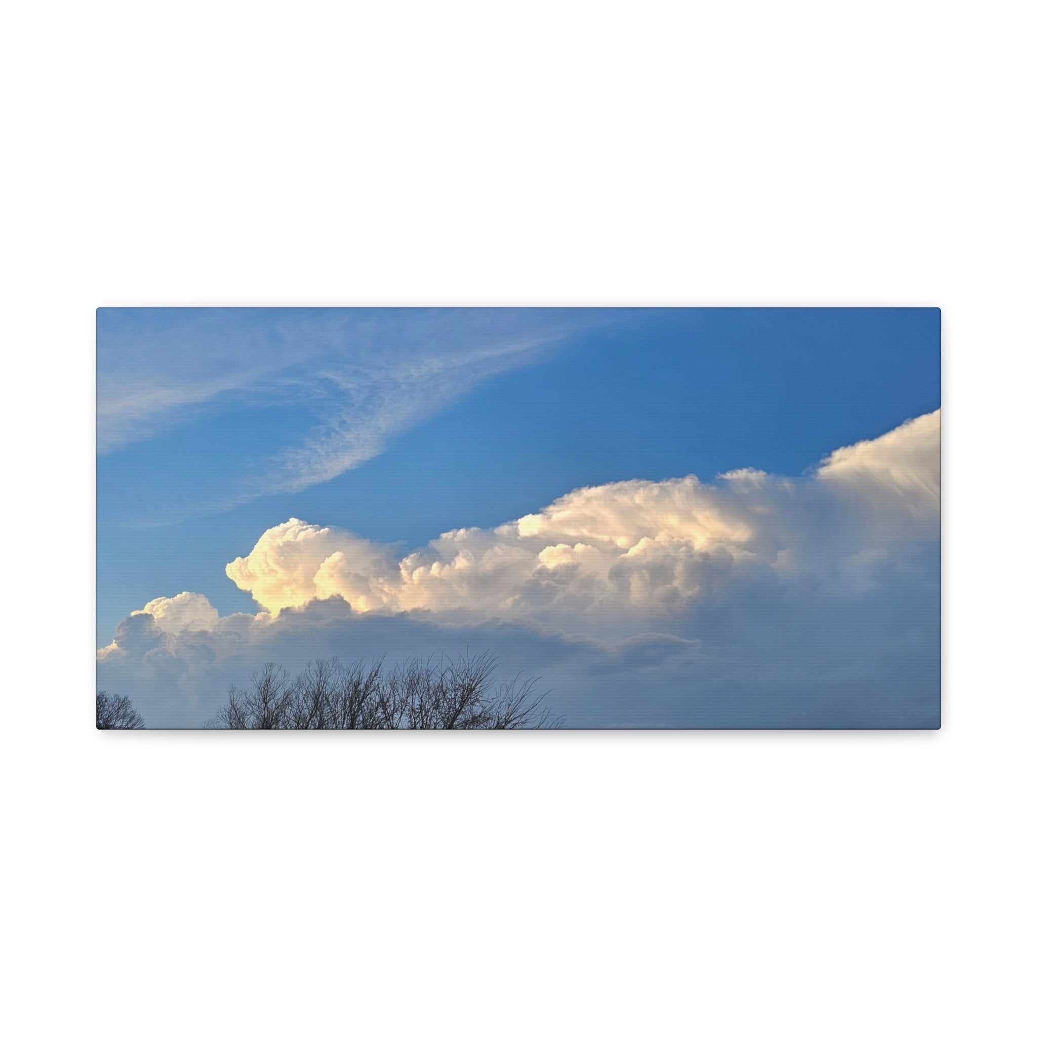 Sunlit Cumulus Clouds Matte Canvas
