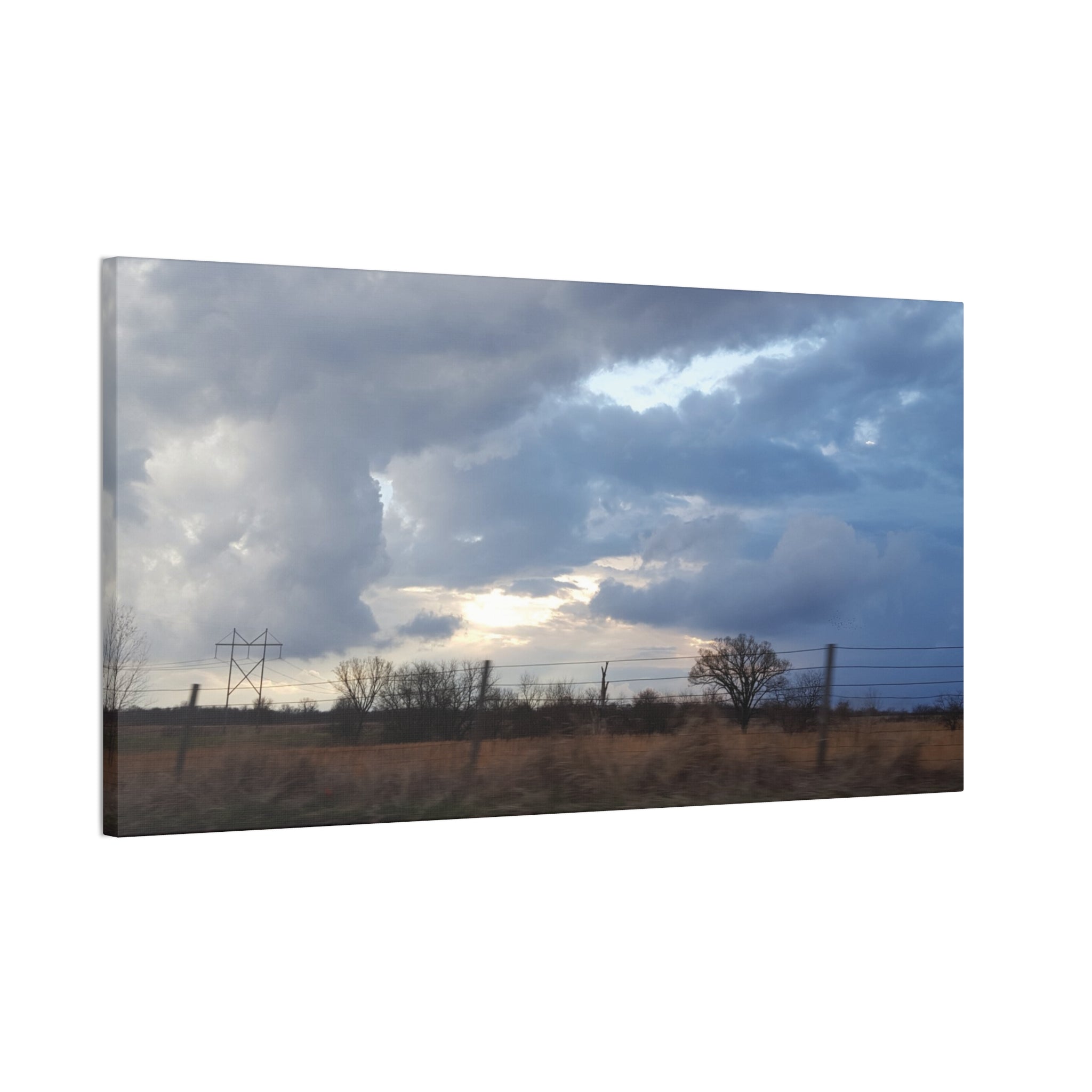 Stormy Sky Landscape Canvas / Farm / Midwest