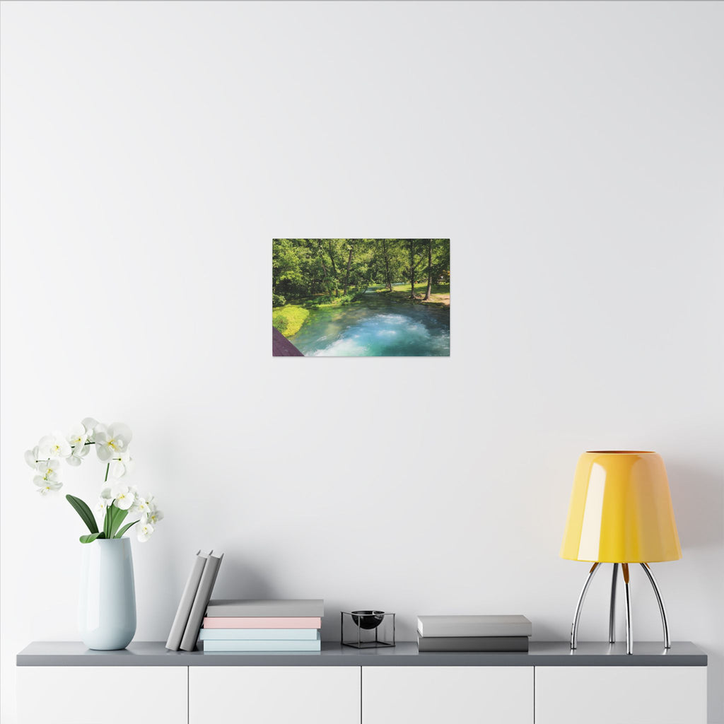 Spring River Landscape Matte Canvas