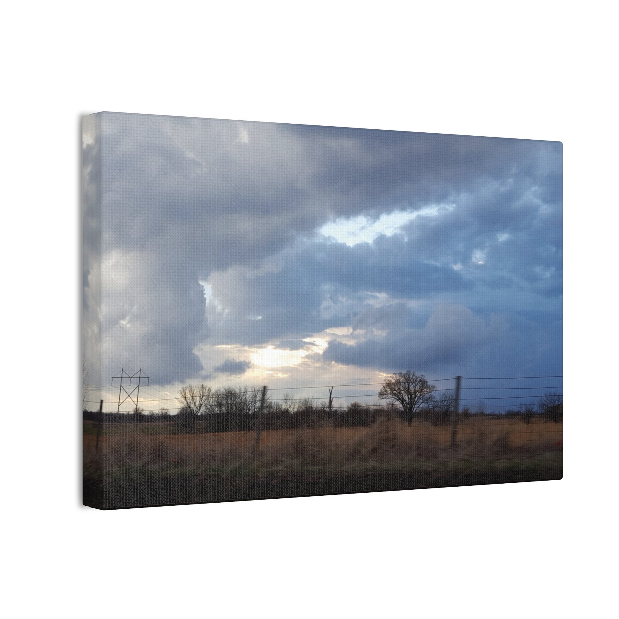 Stormy Sky Landscape Canvas / Farm / Midwest
