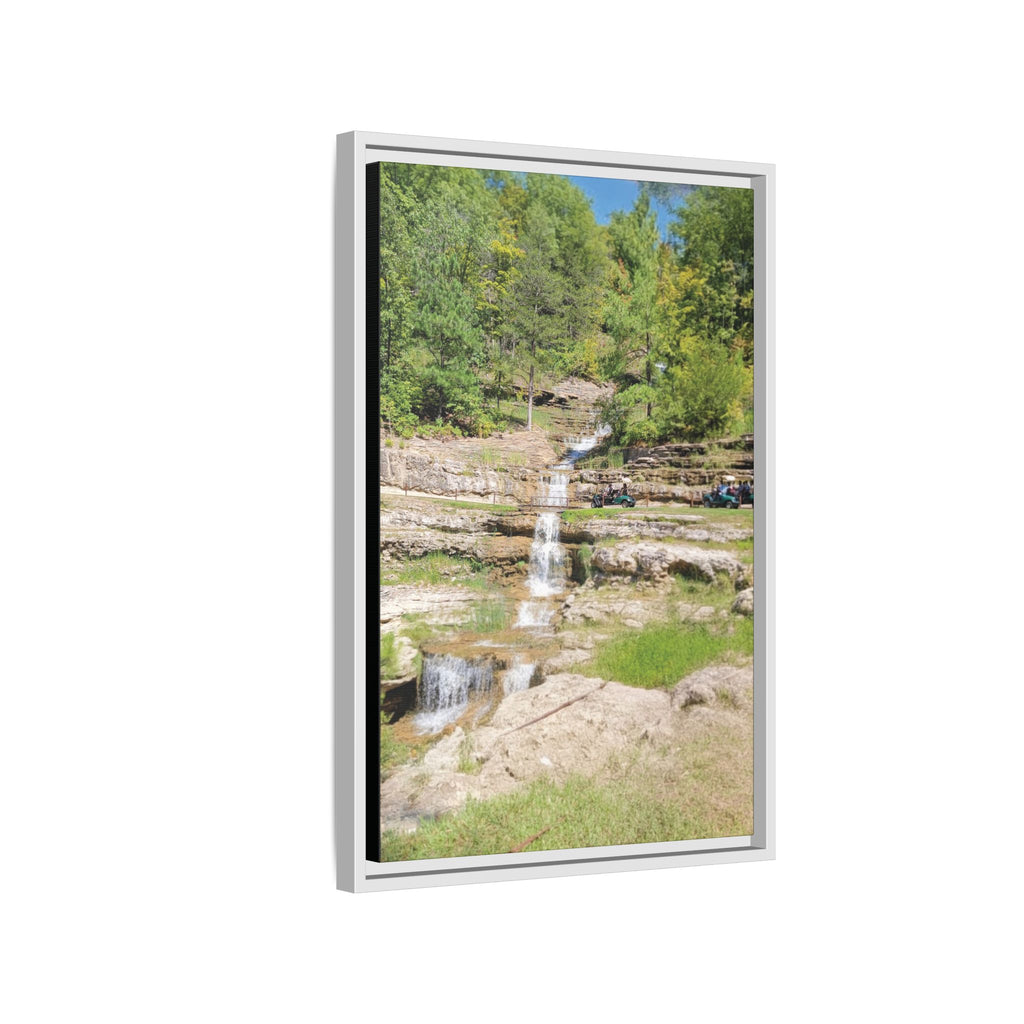 Waterfall Landscape Ozark Missouri Matte Canvas Framed Print
