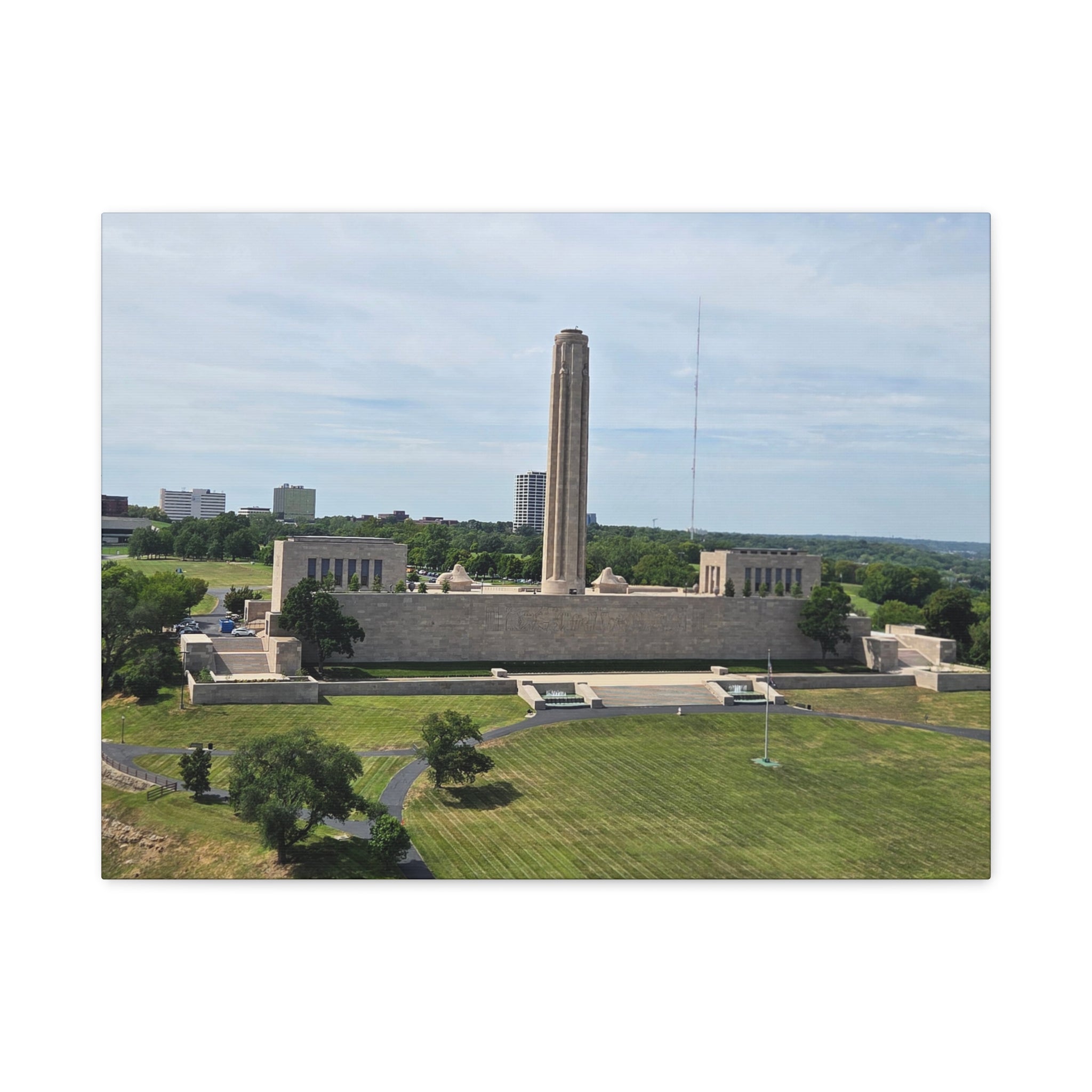 Liberty Memorial Aerial View Kansas City Canvas