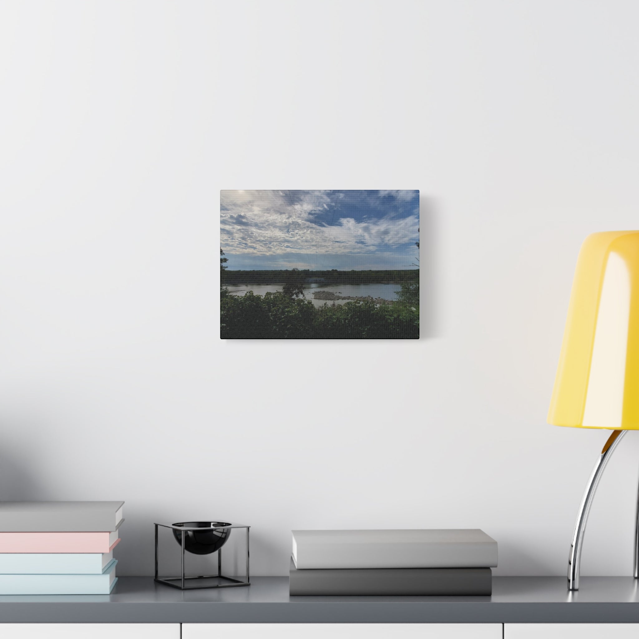River Landscape, Disney, OK., Neosho River Matte Canvas