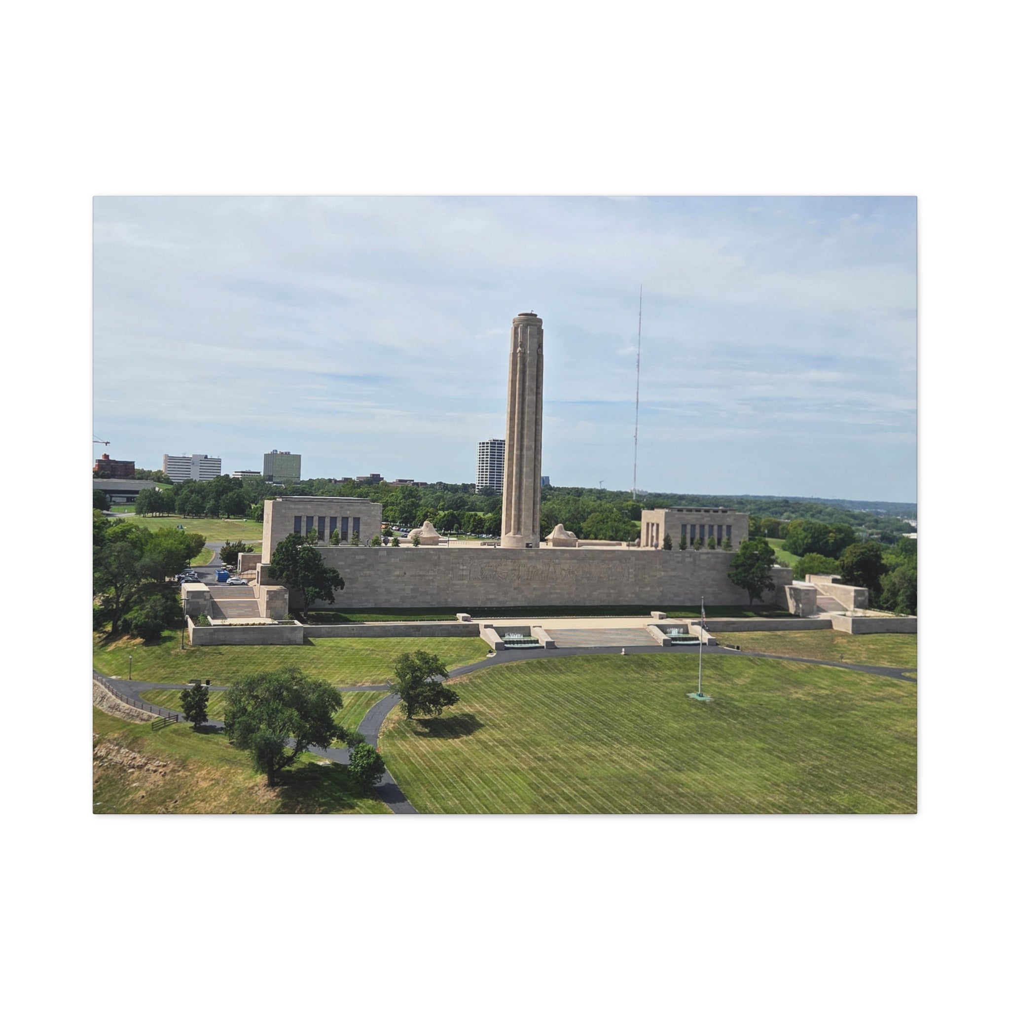 Liberty Memorial Aerial View Kansas City Canvas