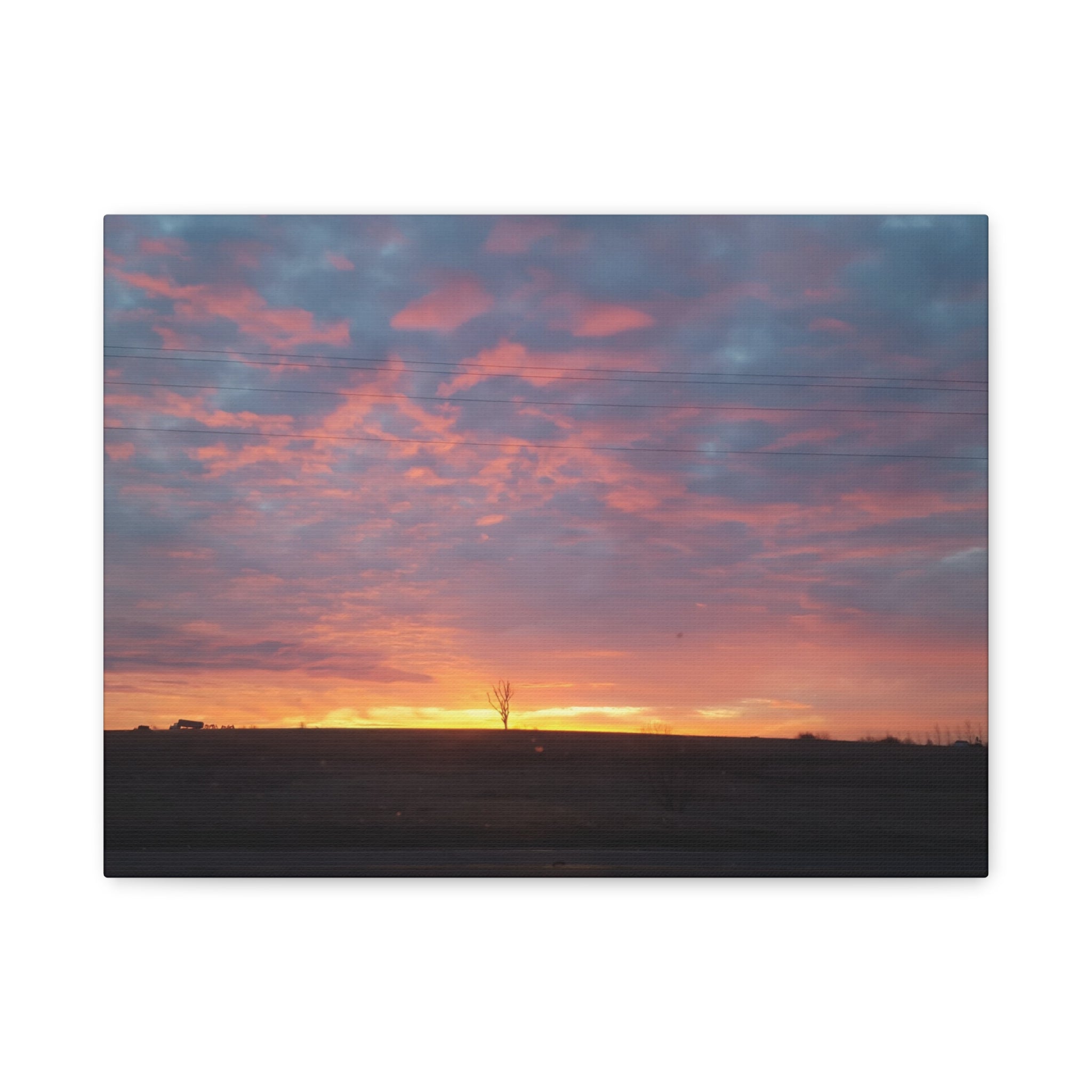 Pink and Orange Sunset Canvas