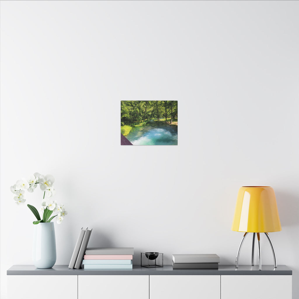 Spring River Landscape Matte Canvas