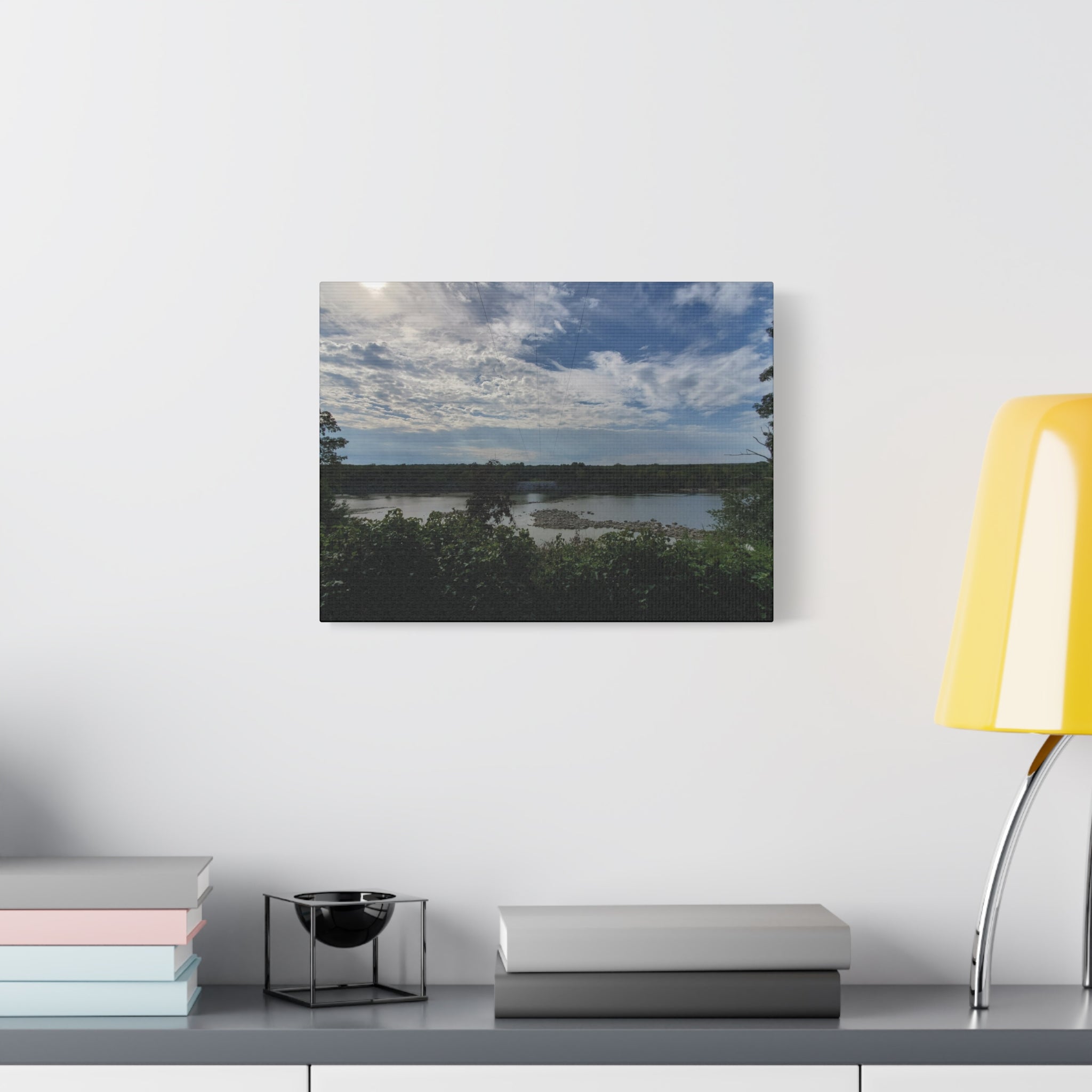 River Landscape, Disney, OK., Neosho River Matte Canvas