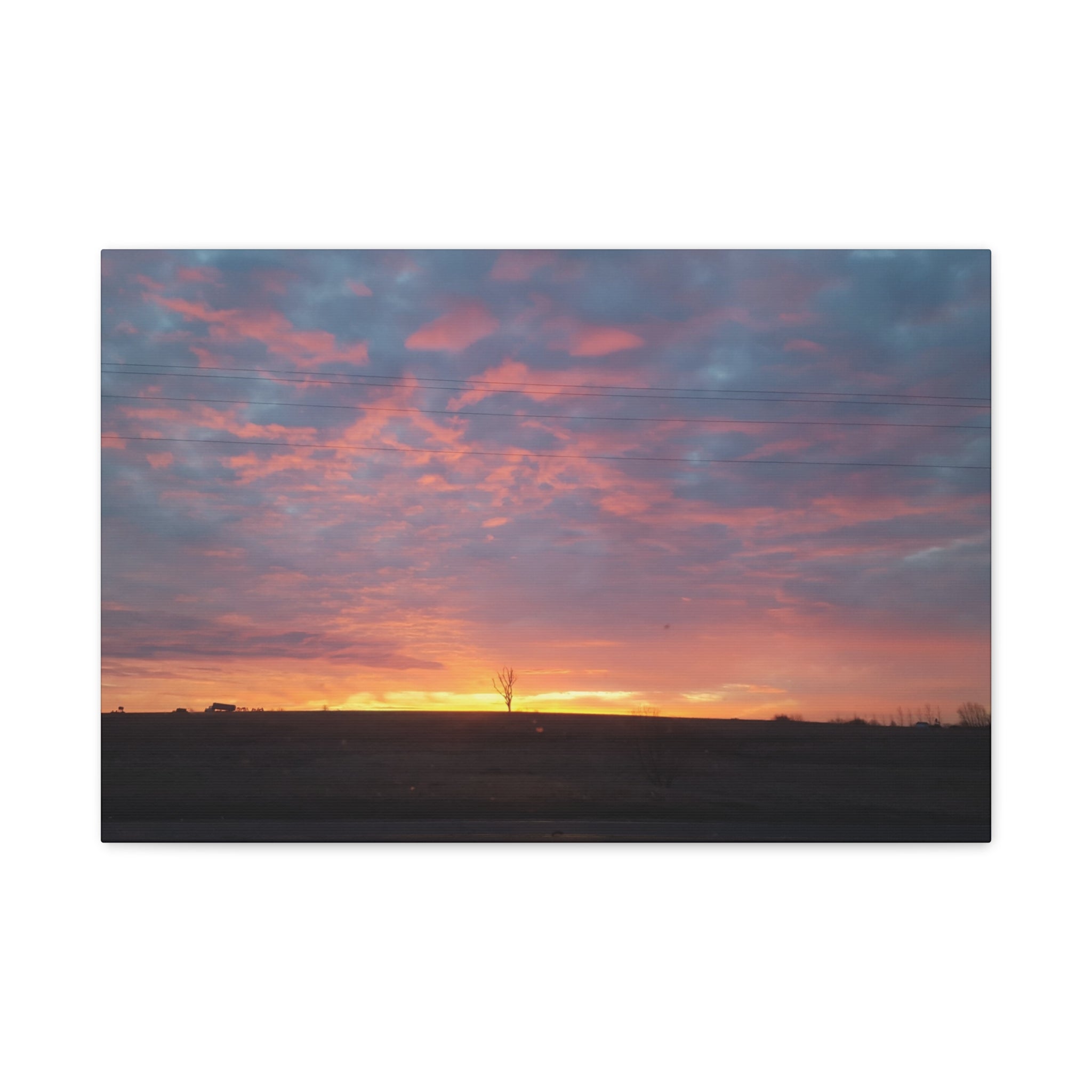 Pink and Orange Sunset Canvas