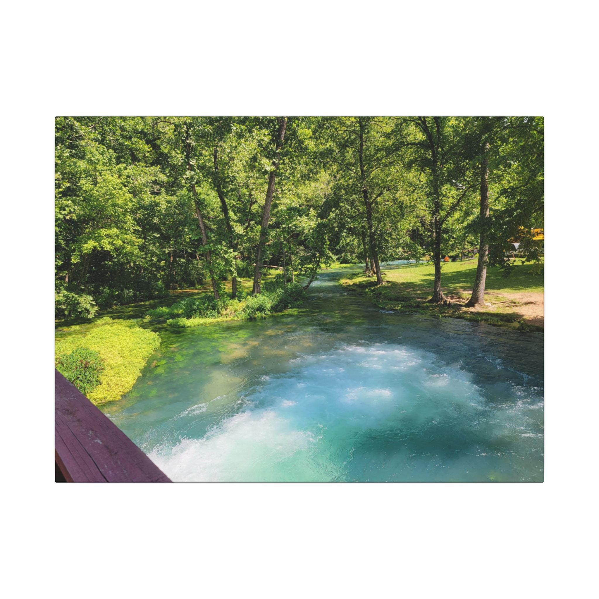 Spring River Landscape Matte Canvas