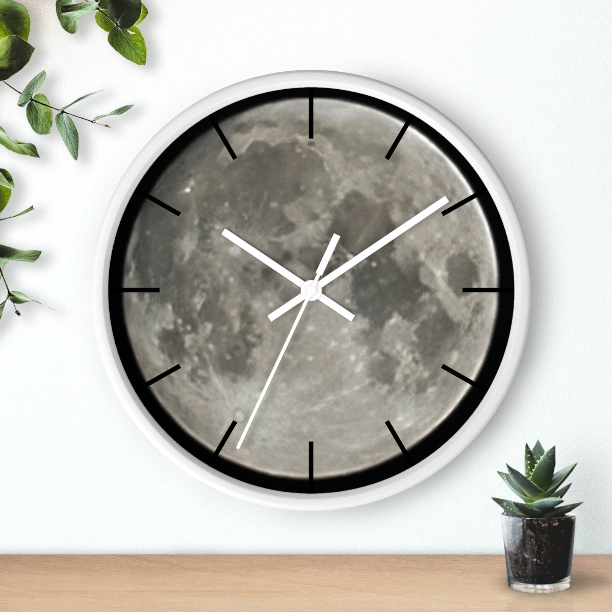 Full Moon Wall Clock, Lunar Moonface Clock