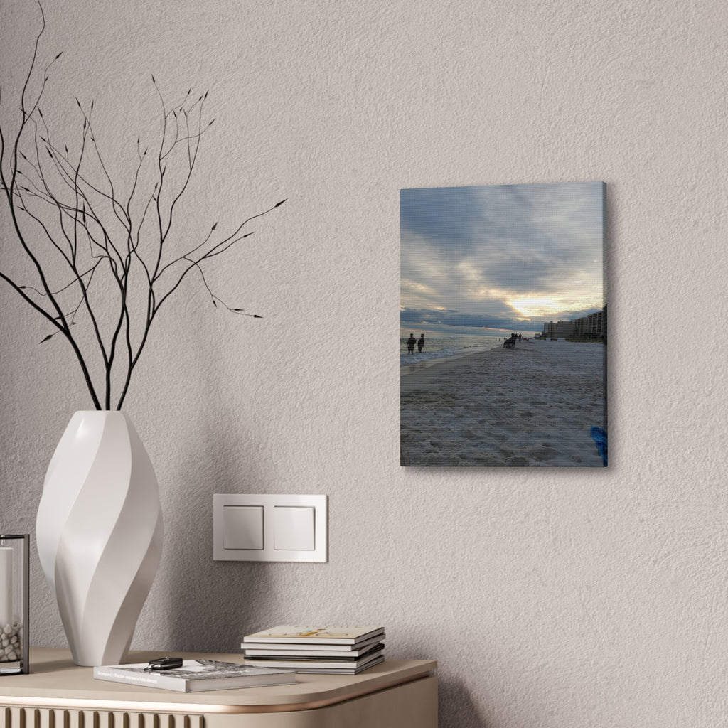 Sunset Beach Scene Canvas