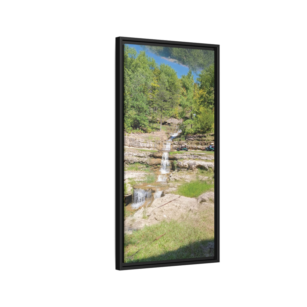 Waterfall Landscape Ozark Missouri Matte Canvas Framed Print