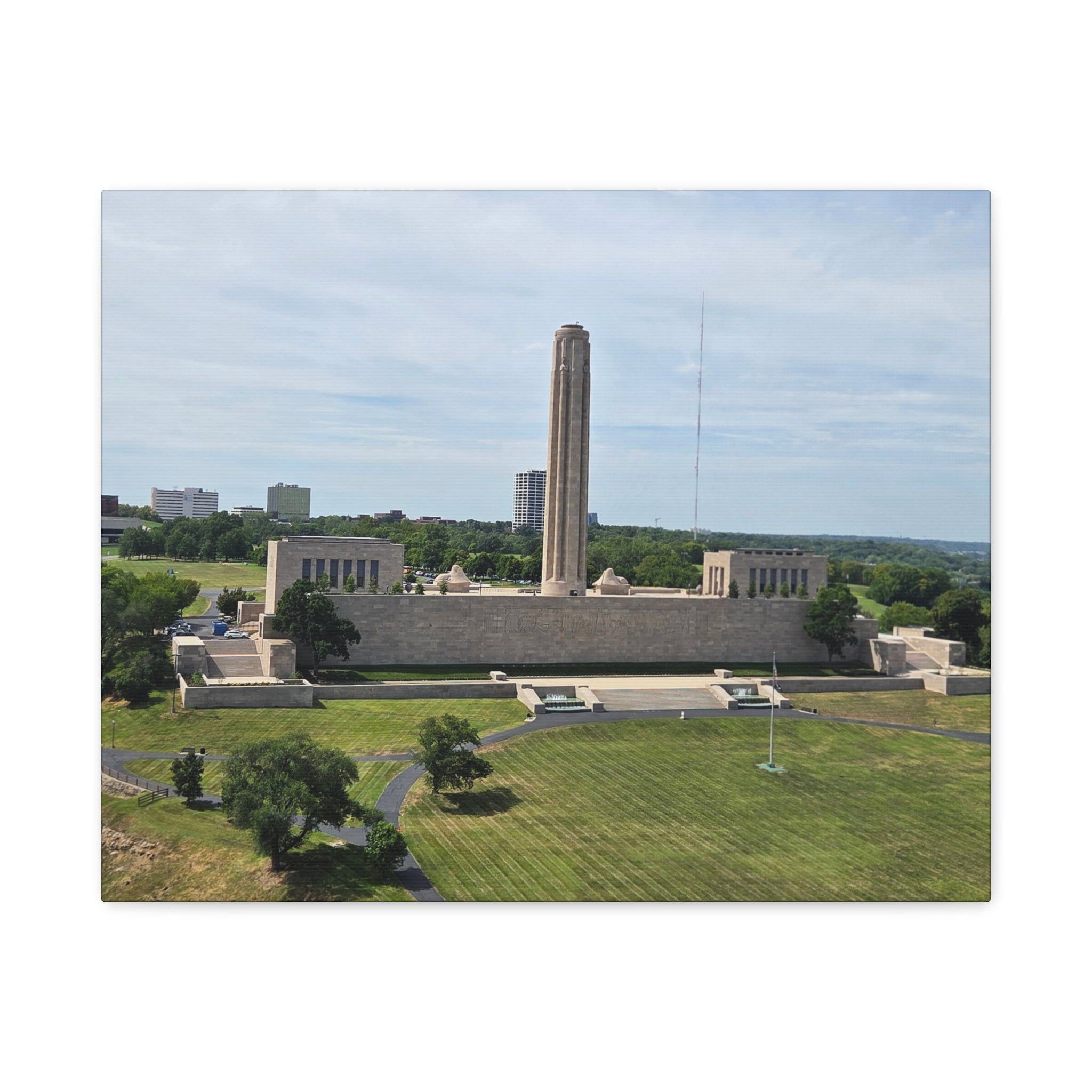 Liberty Memorial Aerial View Kansas City Canvas