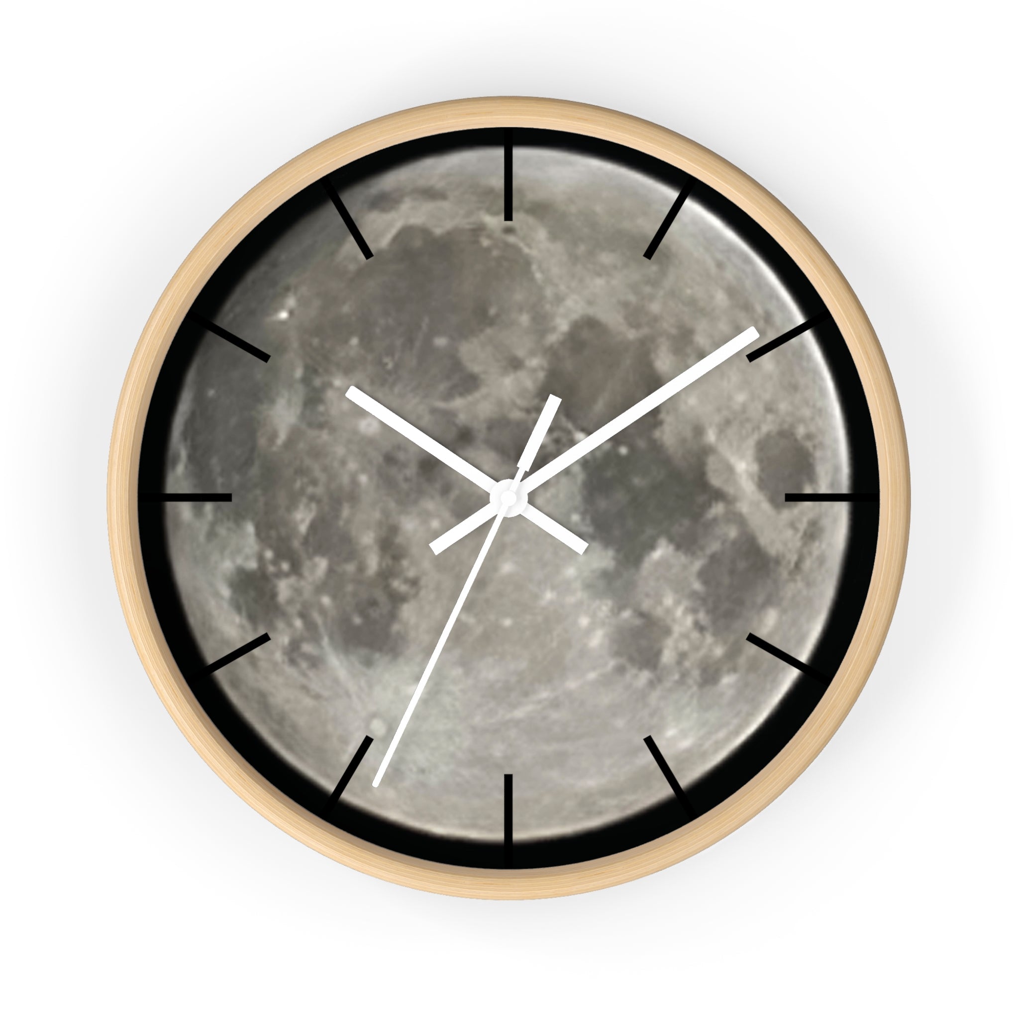 Full Moon Wall Clock, Lunar Moonface Clock