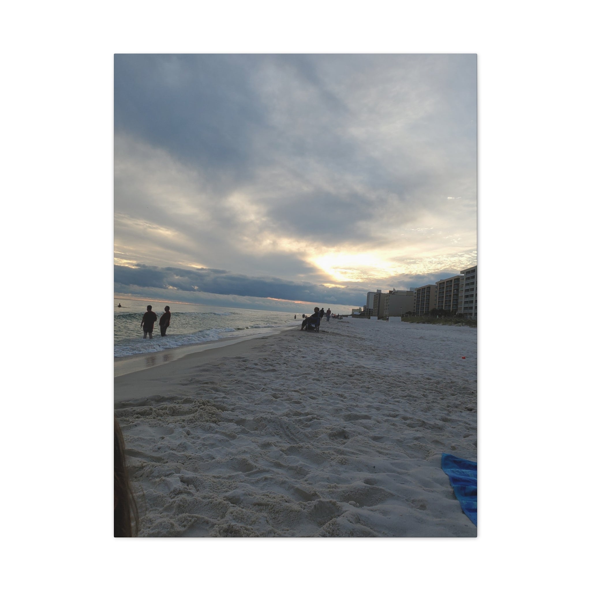 Sunset Beach Scene Canvas
