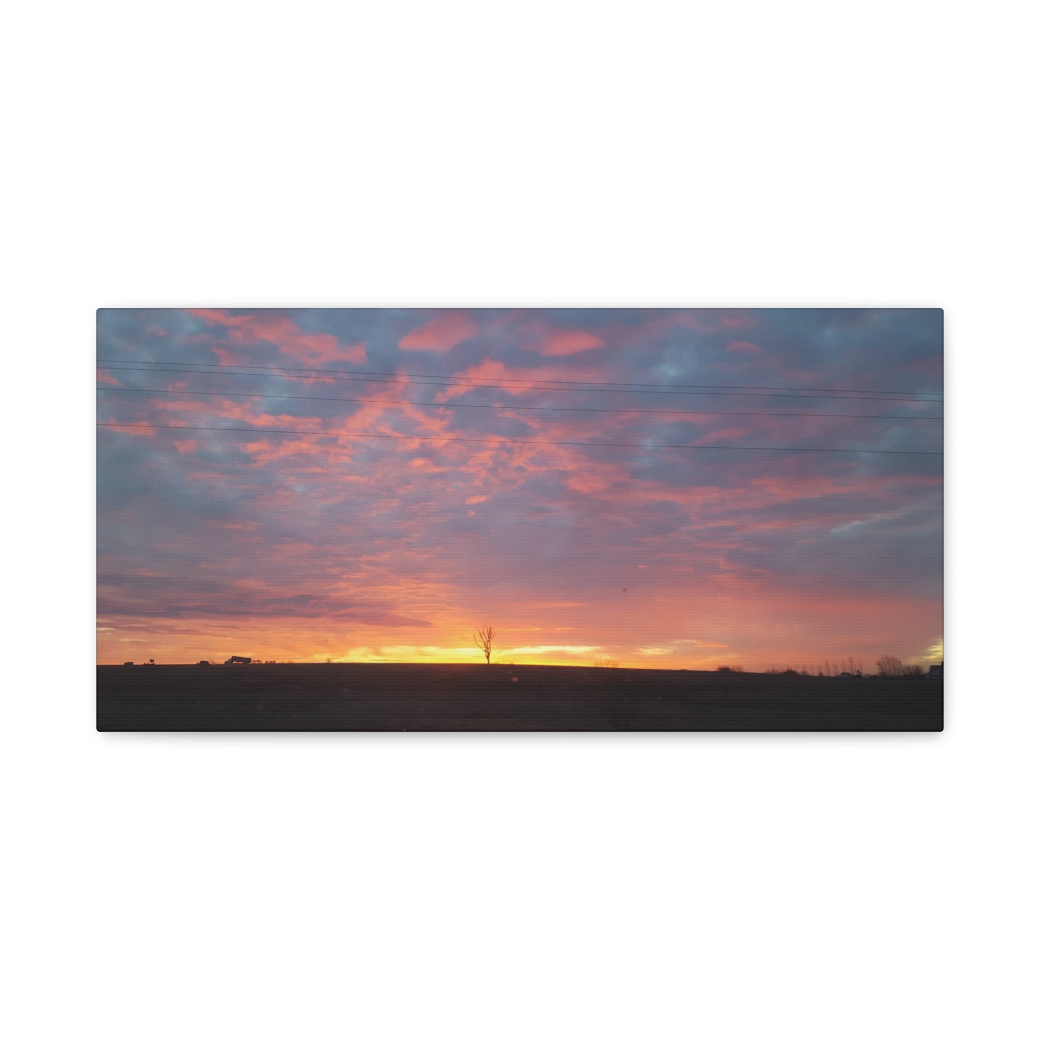 Pink and Orange Sunset Canvas