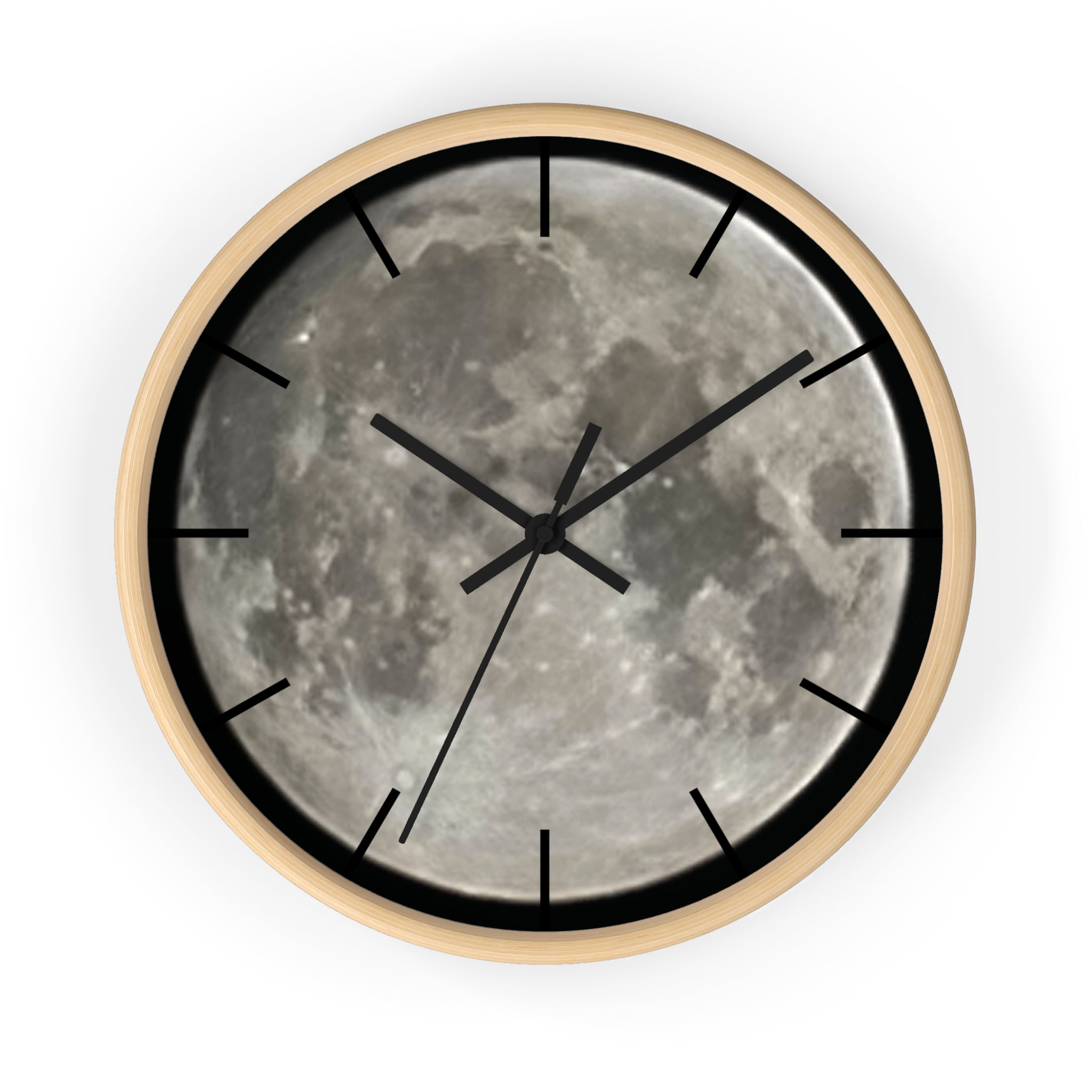 Full Moon Wall Clock, Lunar Moonface Clock