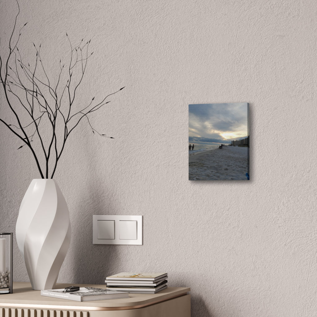 Sunset Beach Scene Canvas