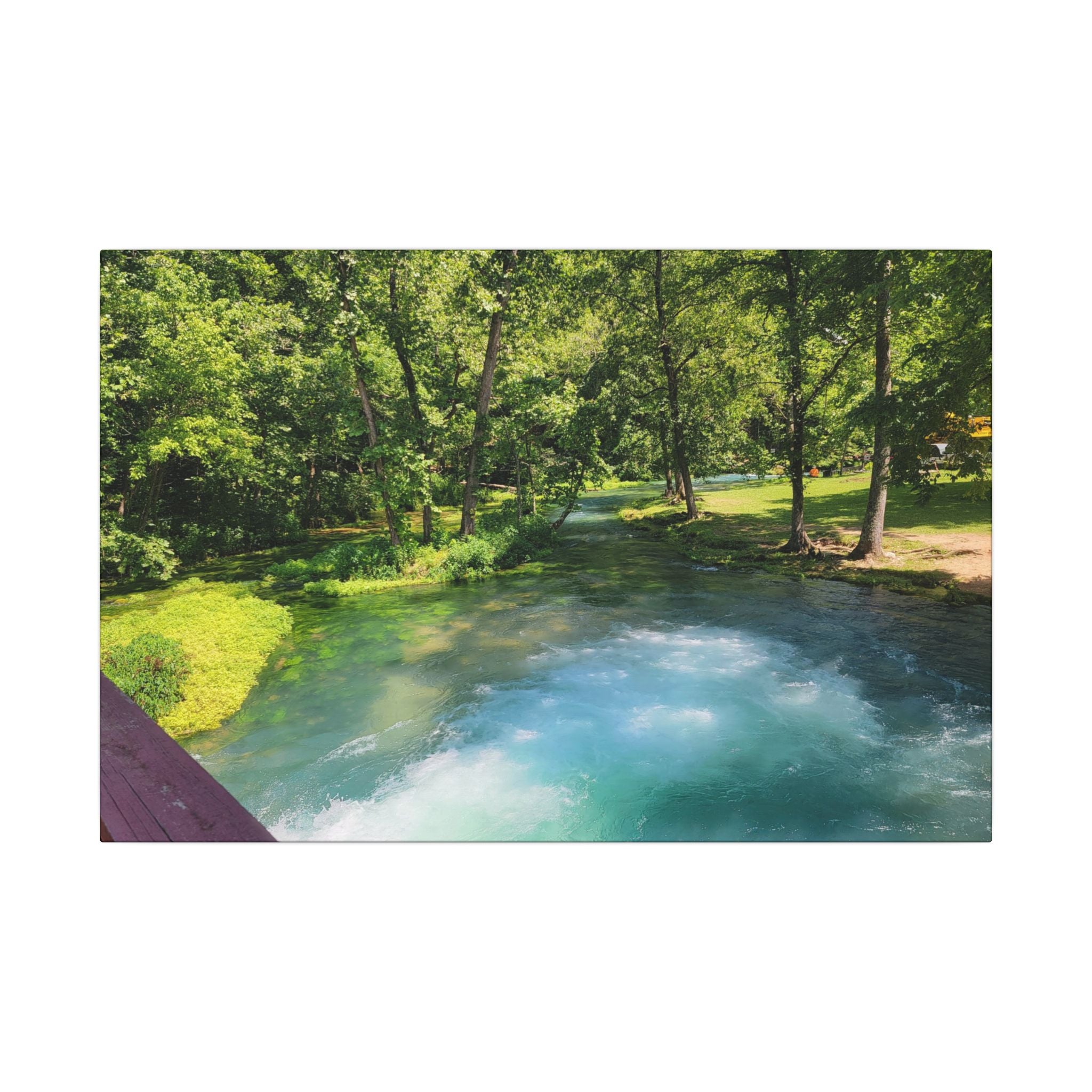 Spring River Landscape Matte Canvas