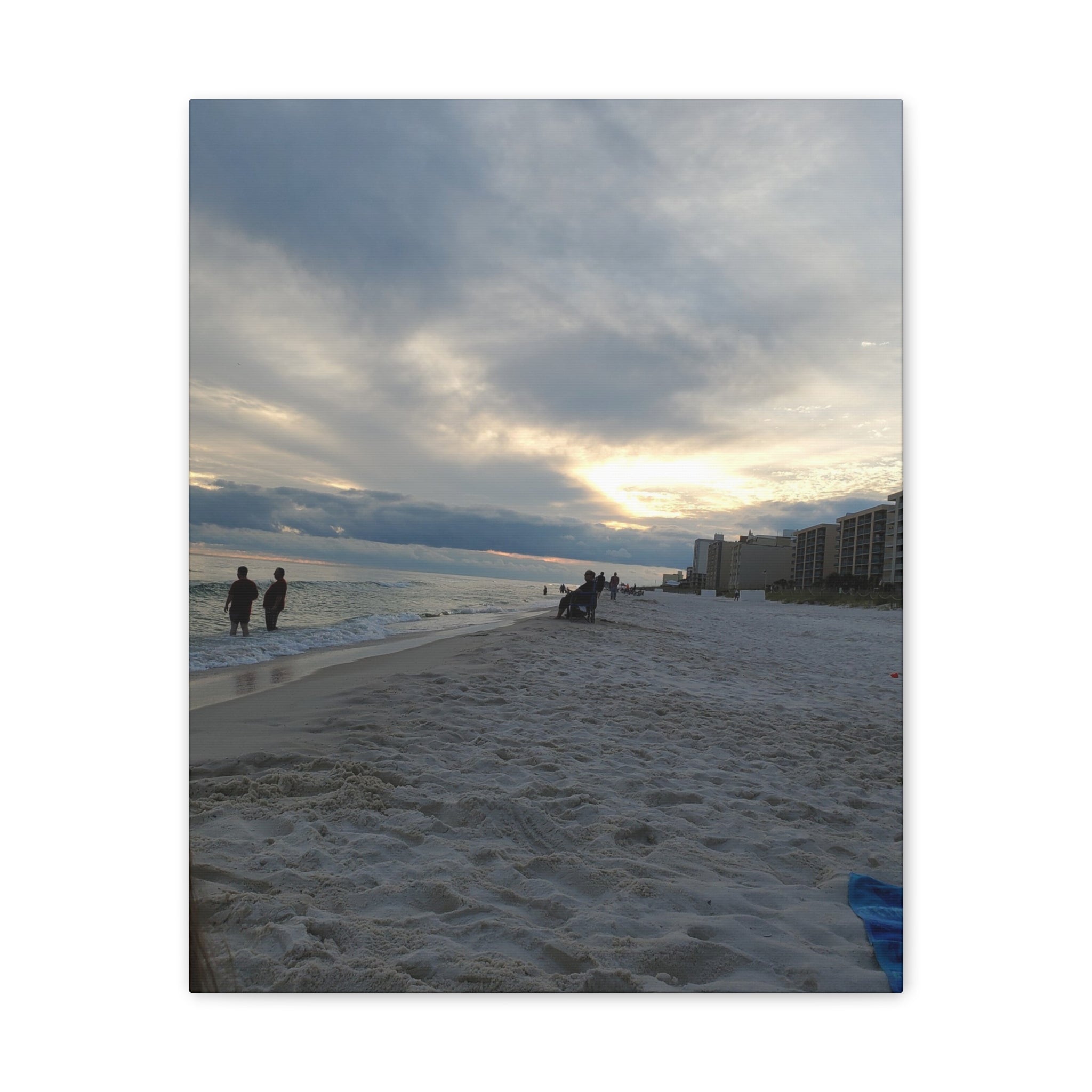 Sunset Beach Scene Canvas