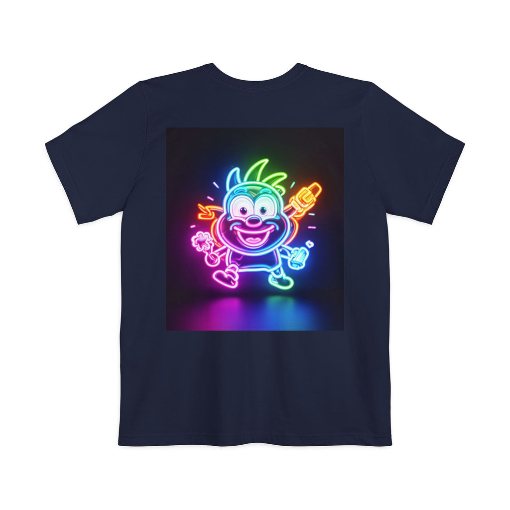 Neon Alien Character Pocket Tee | T-Shirt