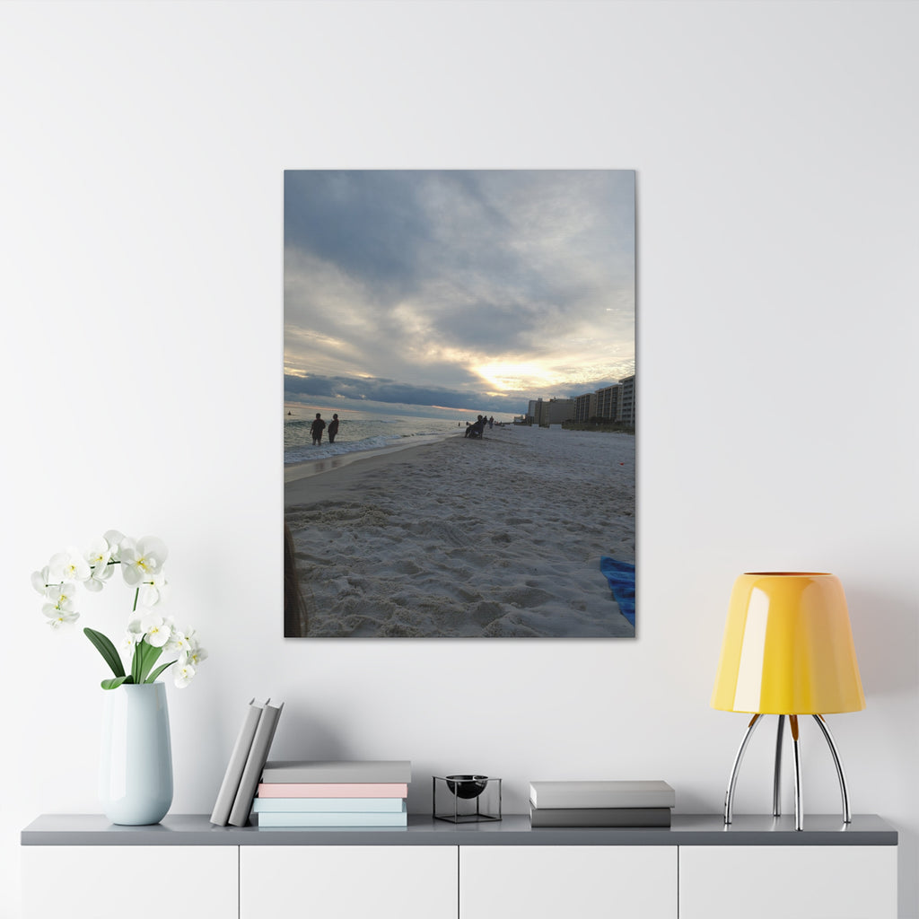Sunset Beach Scene Canvas
