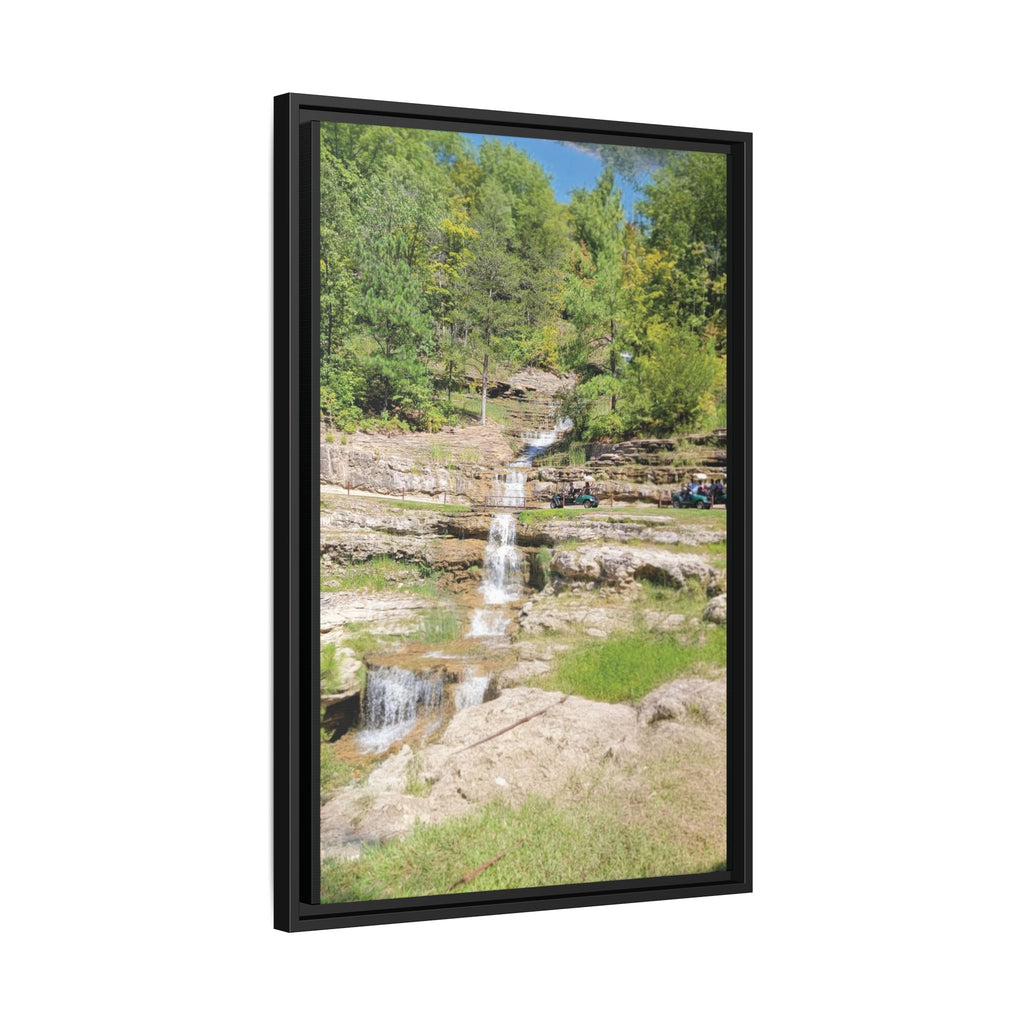 Waterfall Landscape Ozark Missouri Matte Canvas Framed Print