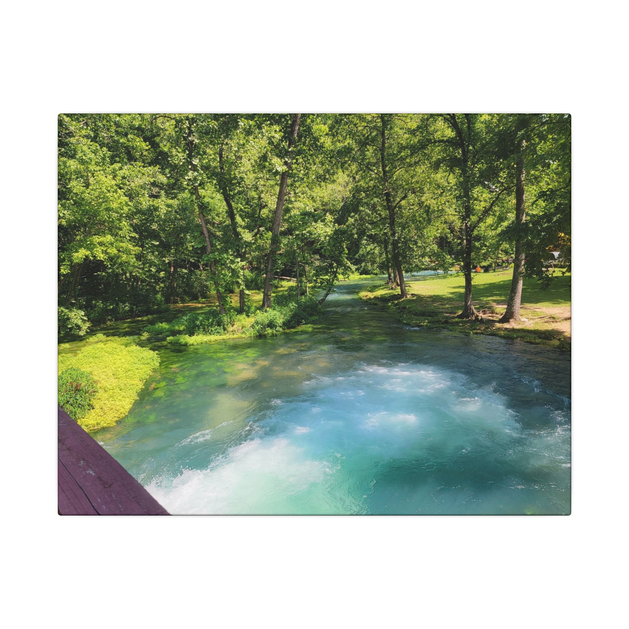Spring River Landscape Matte Canvas