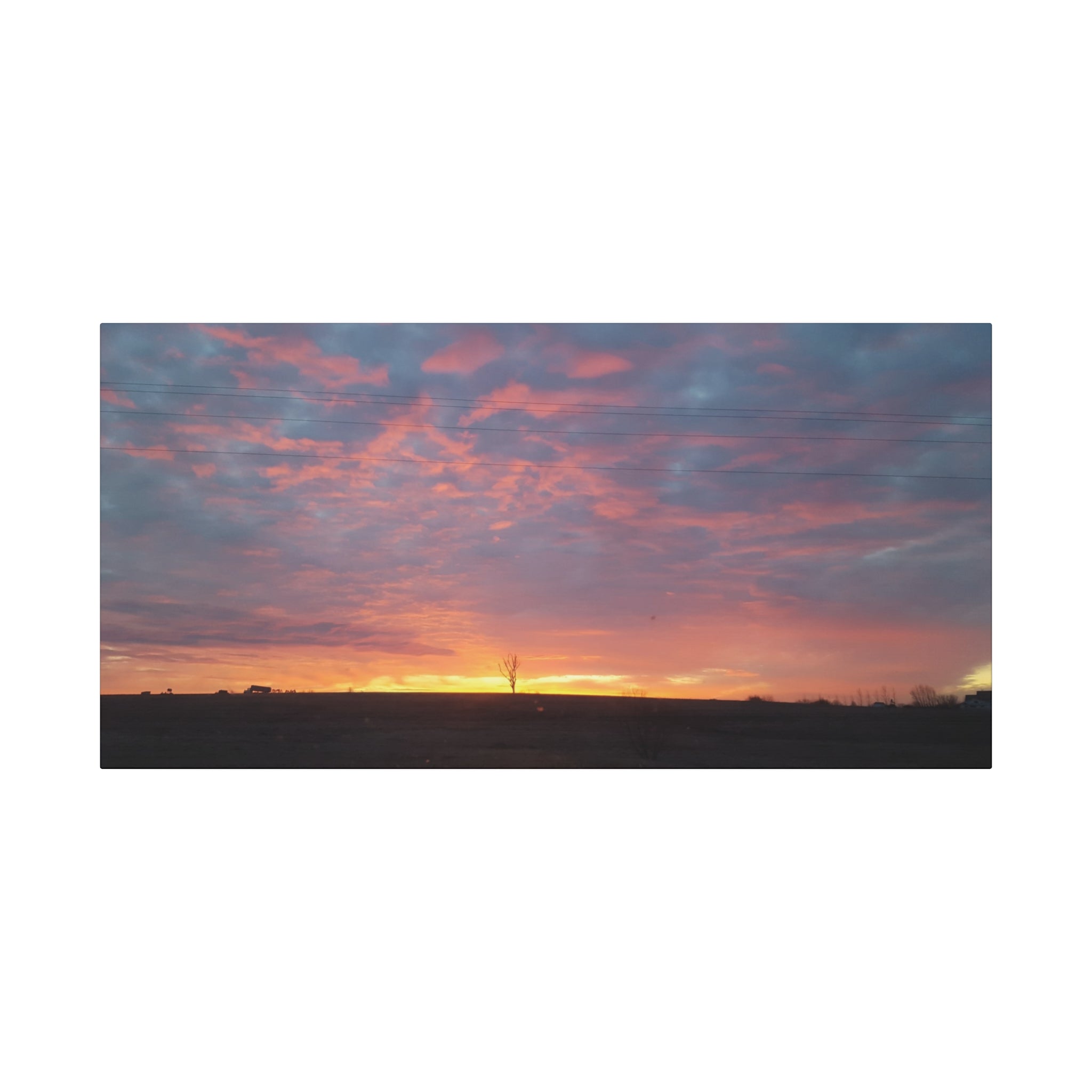 Pink and Orange Sunset Canvas