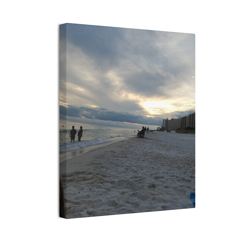 Sunset Beach Scene Canvas